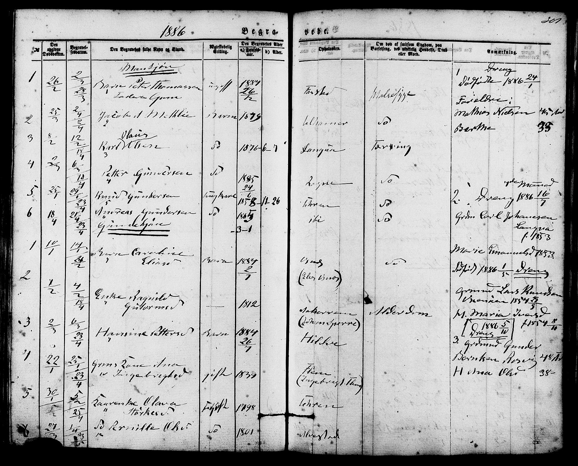 Ministerialprotokoller, klokkerbøker og fødselsregistre - Møre og Romsdal, AV/SAT-A-1454/536/L0500: Ministerialbok nr. 536A09, 1876-1889, s. 301