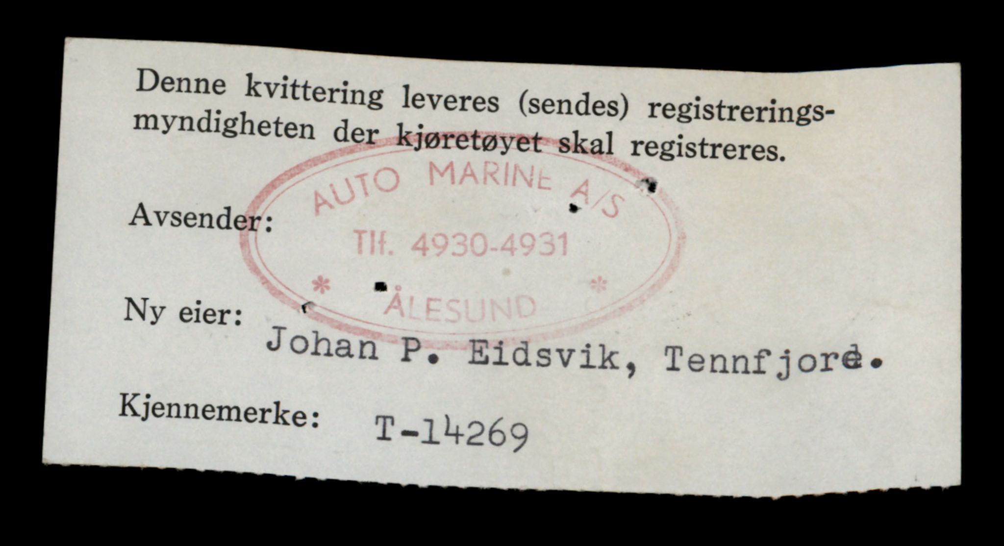 Møre og Romsdal vegkontor - Ålesund trafikkstasjon, AV/SAT-A-4099/F/Fe/L0044: Registreringskort for kjøretøy T 14205 - T 14319, 1927-1998, s. 1915
