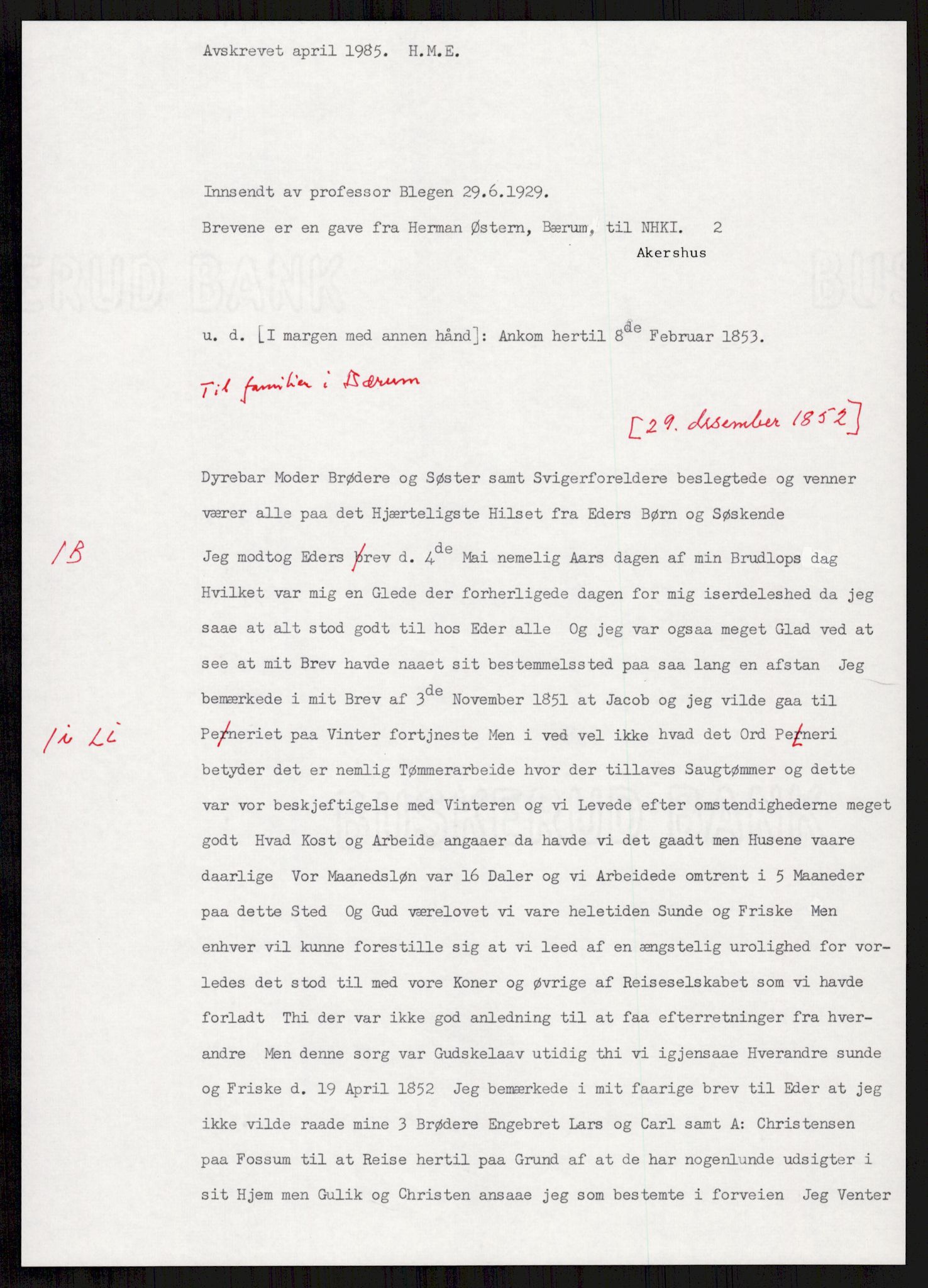 Samlinger til kildeutgivelse, Amerikabrevene, AV/RA-EA-4057/F/L0004: Innlån fra Akershus: Amundsenarkivet - Breen, 1838-1914, s. 91