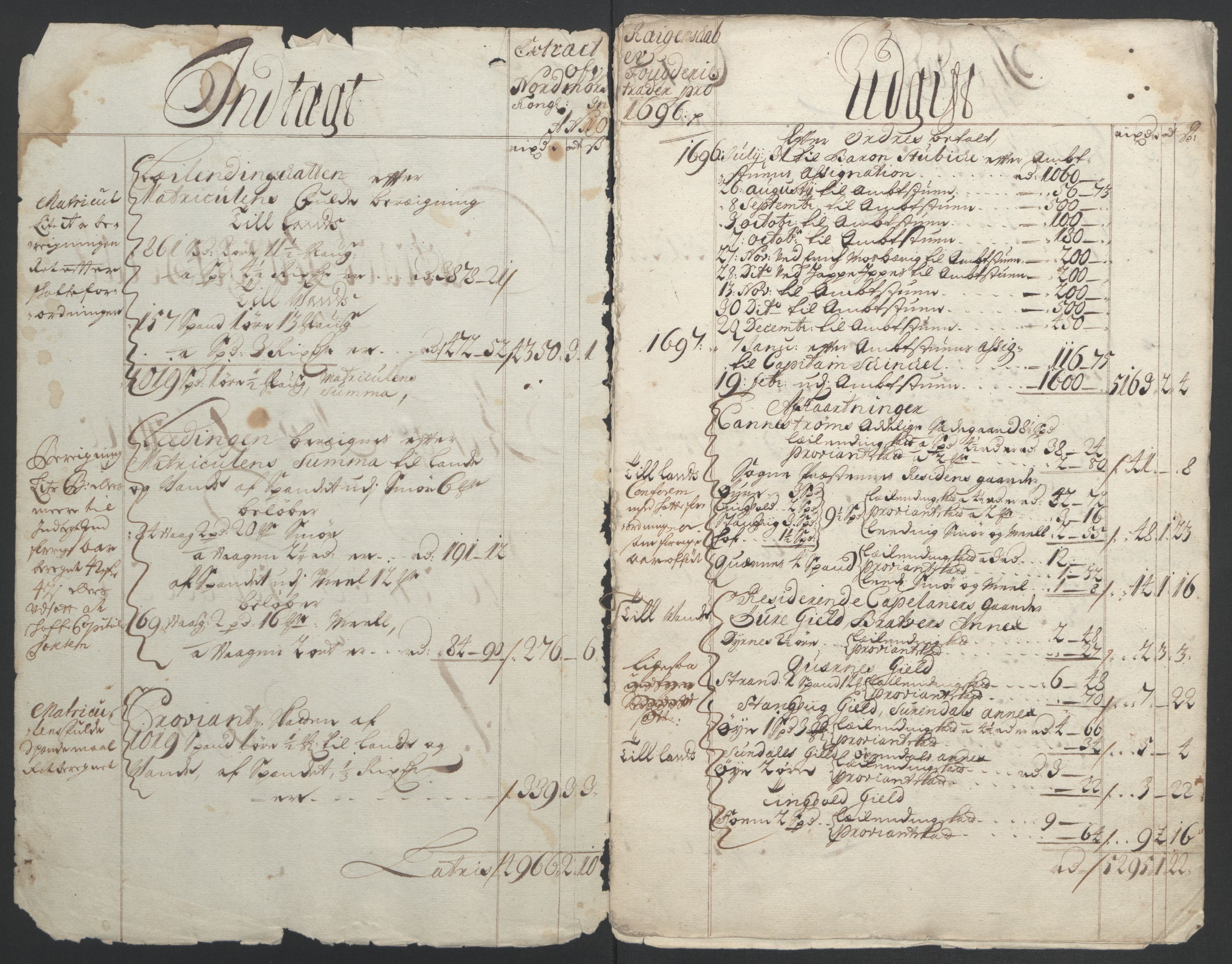 Rentekammeret inntil 1814, Reviderte regnskaper, Fogderegnskap, RA/EA-4092/R56/L3736: Fogderegnskap Nordmøre, 1694-1696, s. 339