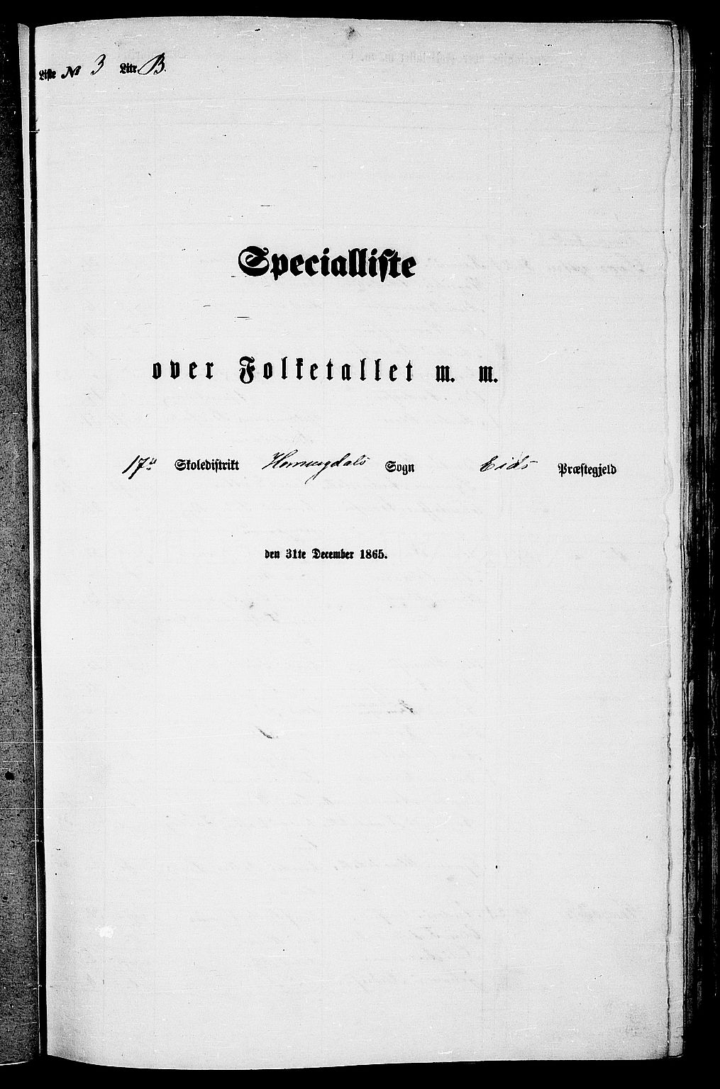 RA, Folketelling 1865 for 1443P Eid prestegjeld, 1865, s. 57