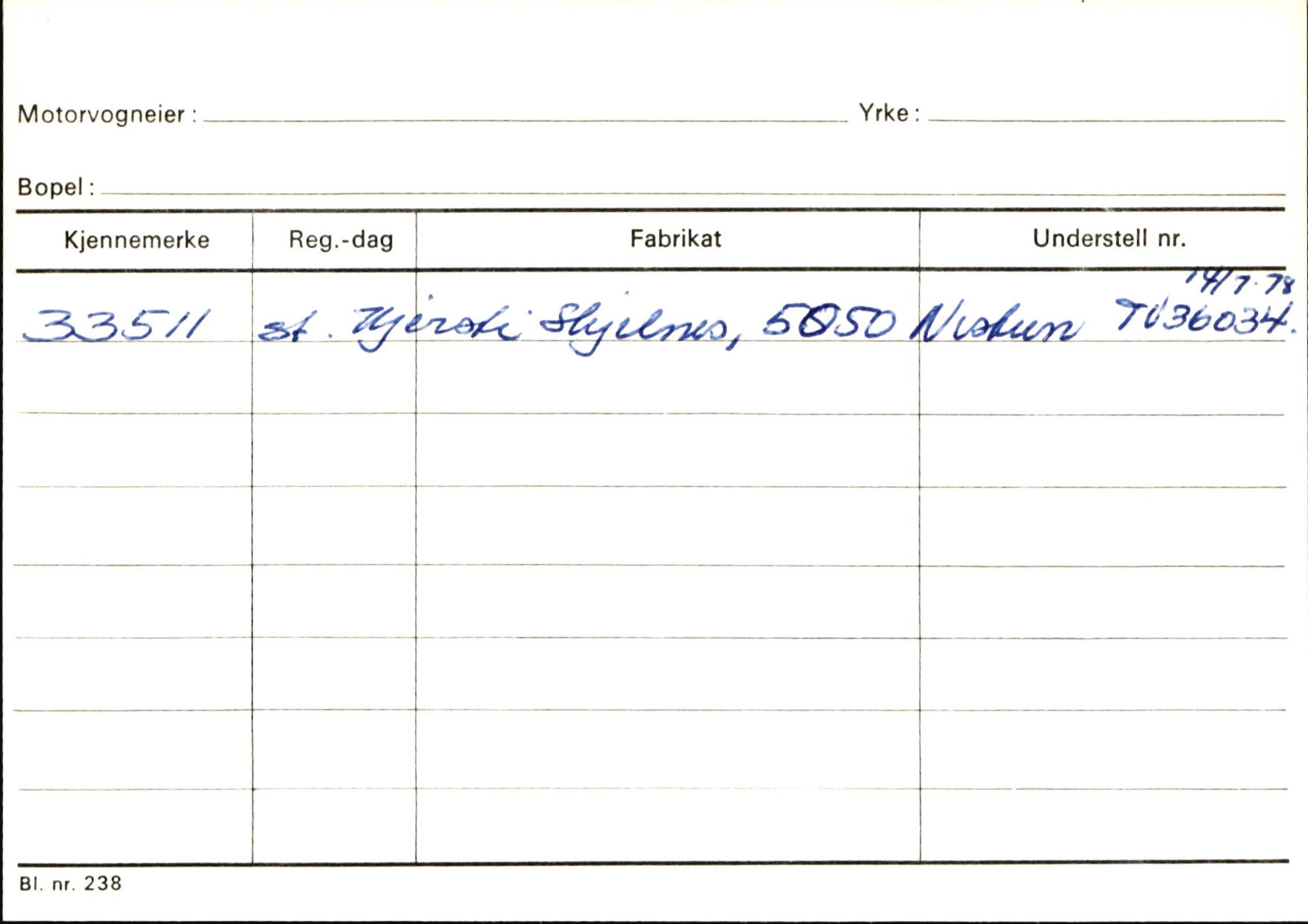 Statens vegvesen, Sogn og Fjordane vegkontor, AV/SAB-A-5301/4/F/L0145: Registerkort Vågsøy S-Å. Årdal I-P, 1945-1975, s. 1366