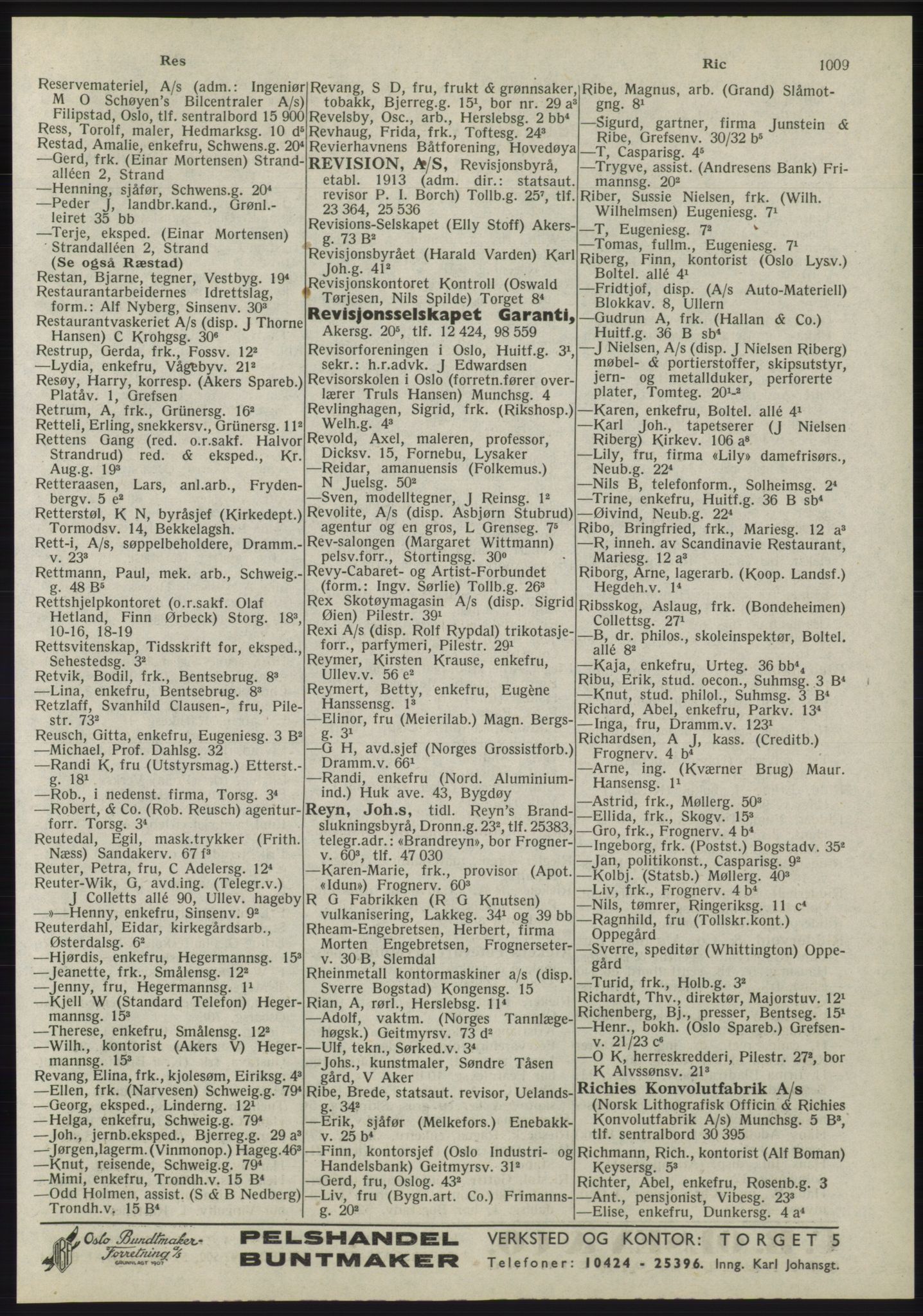 Kristiania/Oslo adressebok, PUBL/-, 1945, s. 1005