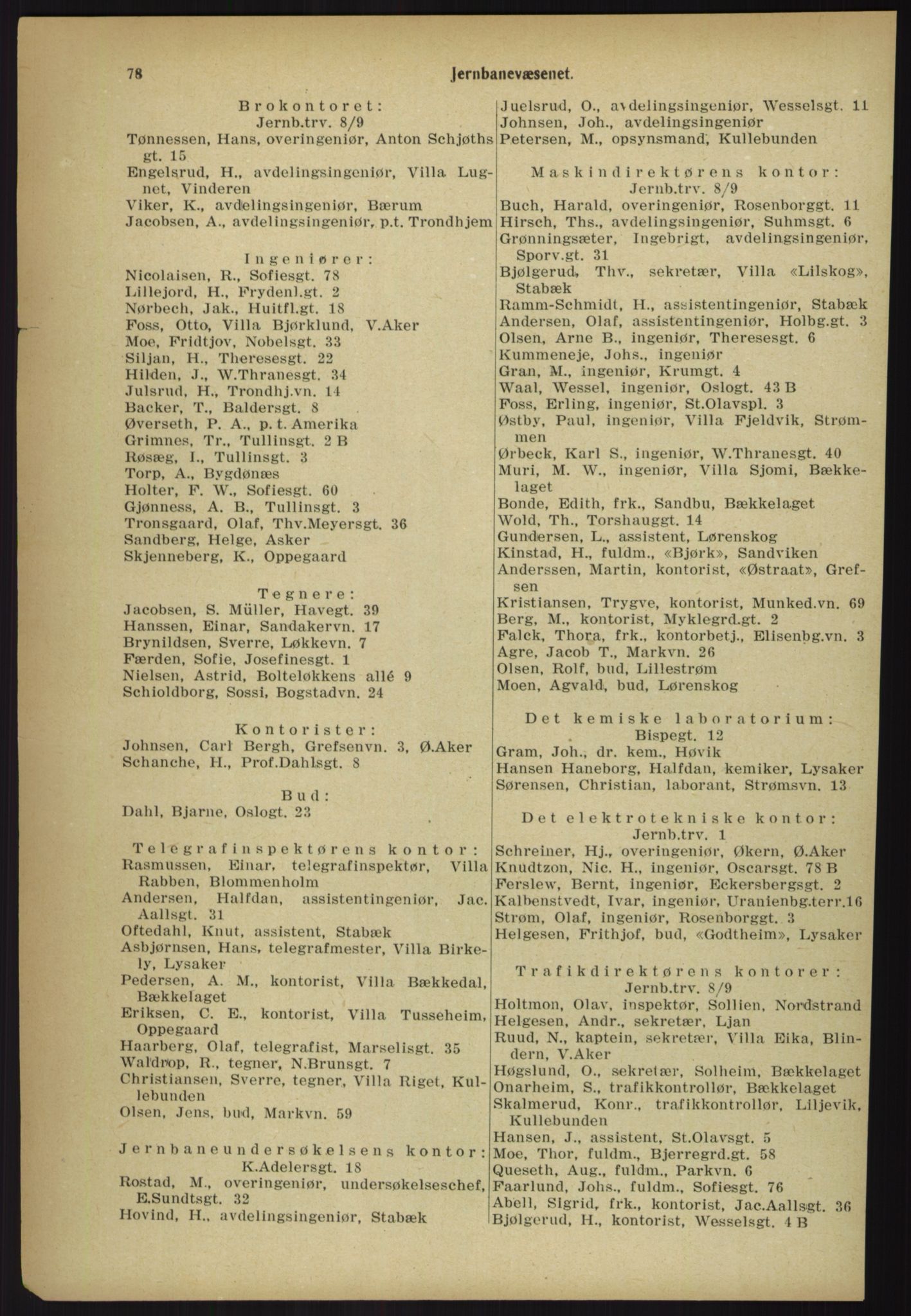 Kristiania/Oslo adressebok, PUBL/-, 1918, s. 85