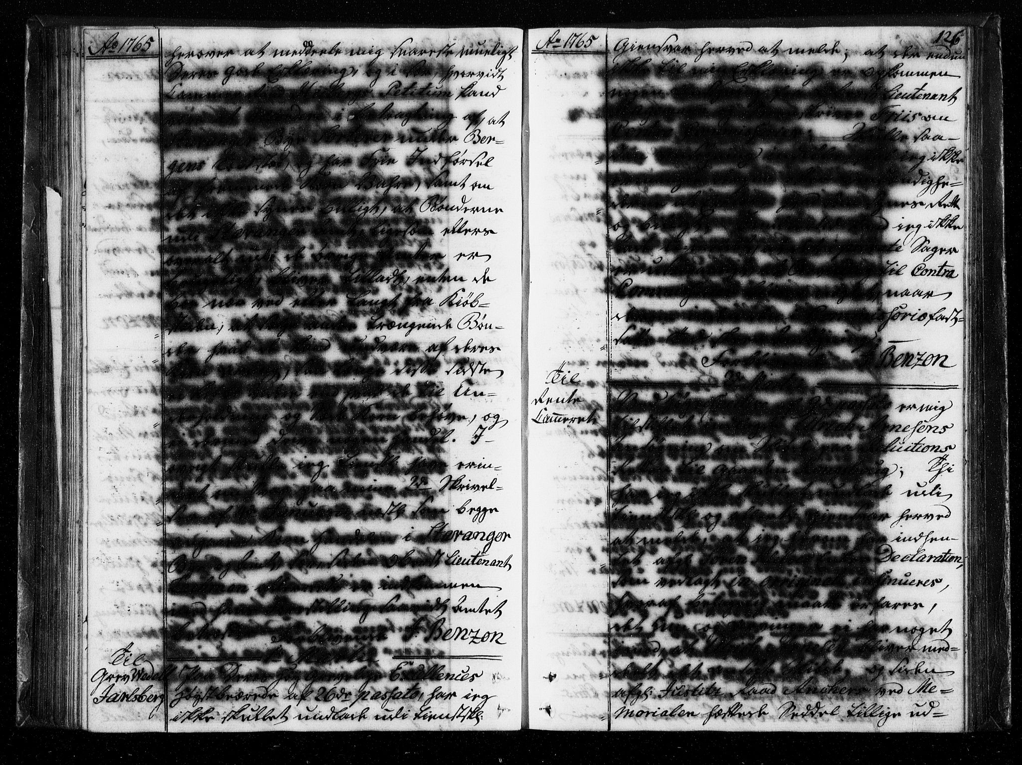 Stattholderembetet 1572-1771, AV/RA-EA-2870/Bf/L0004: Stattholderprotokoll (allmenn kopibok), 1764-1765, s. 125b-126a