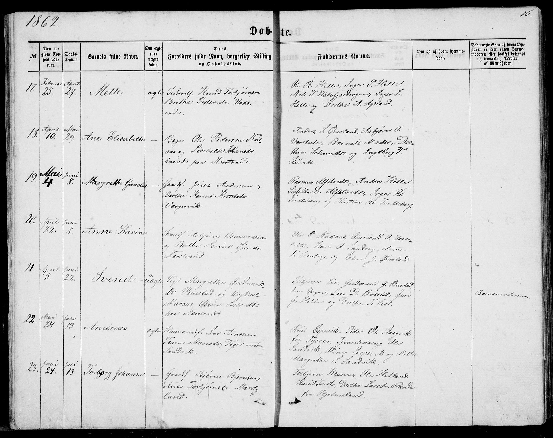 Nedstrand sokneprestkontor, AV/SAST-A-101841/01/IV: Ministerialbok nr. A 9, 1861-1876, s. 16