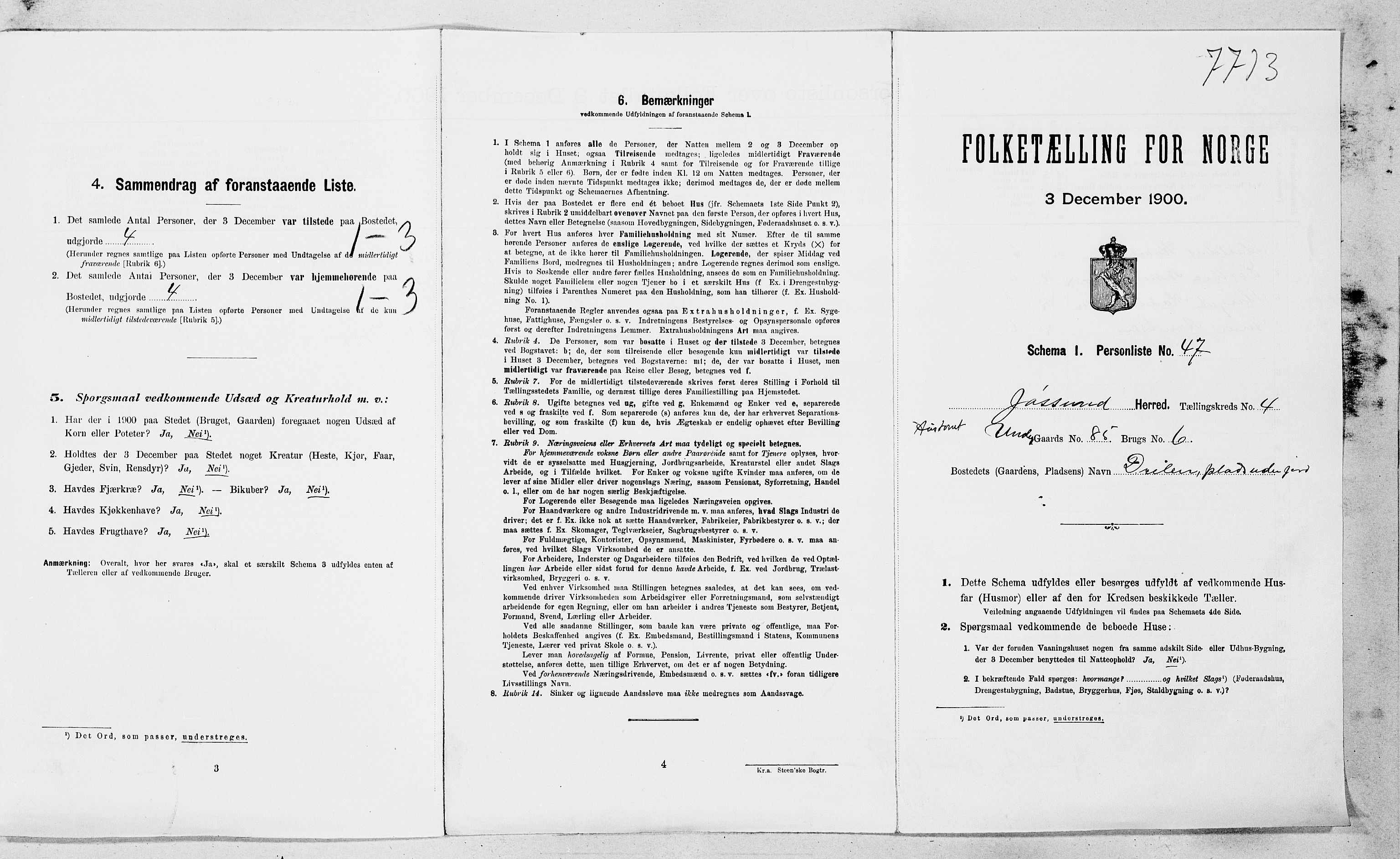 SAT, Folketelling 1900 for 1629 Jøssund herred, 1900, s. 513