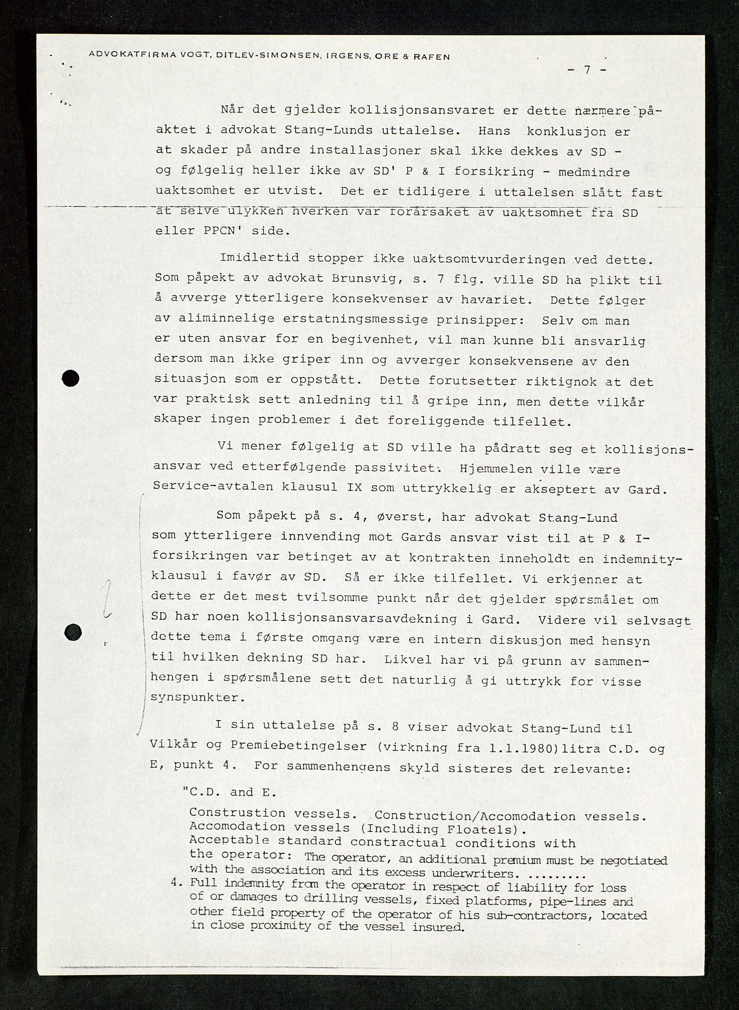 Pa 1503 - Stavanger Drilling AS, SAST/A-101906/Da/L0017: Alexander L. Kielland - Saks- og korrespondansearkiv, 1981-1984, s. 225