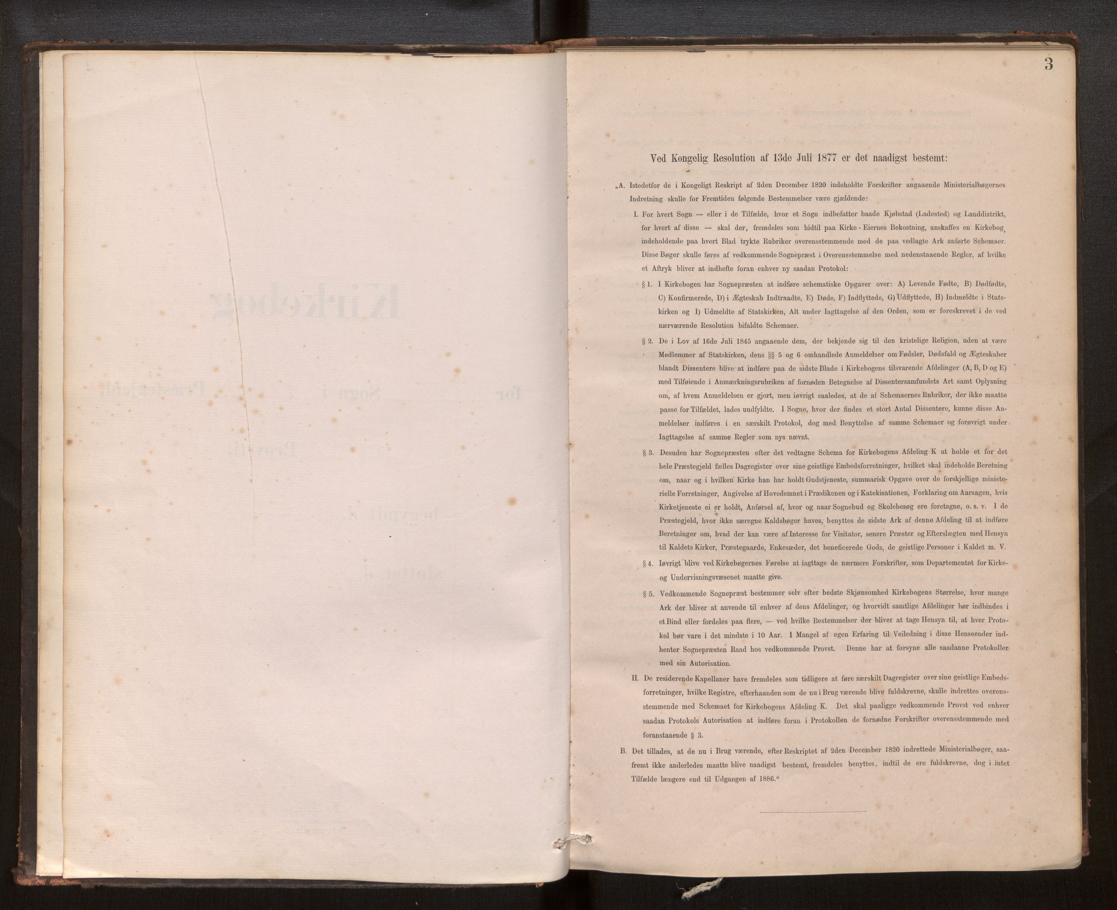 Hafslo sokneprestembete, SAB/A-80301/H/Haa/Haaf/L0003: Dagregister nr. F 3, 1879-1909, s. 3