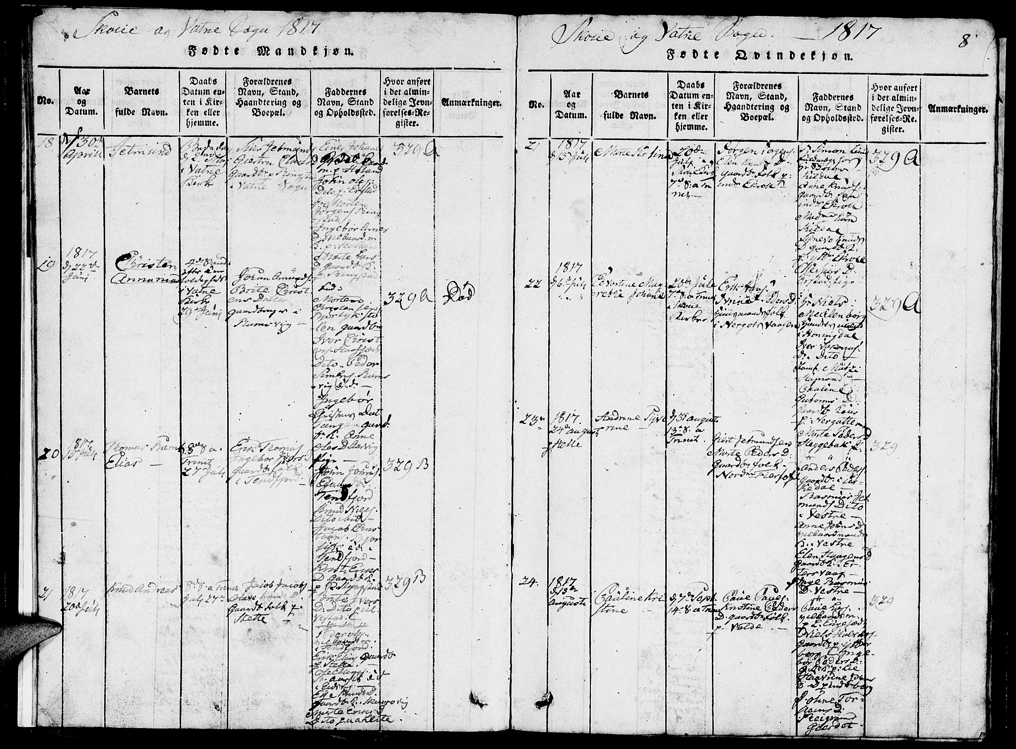 Ministerialprotokoller, klokkerbøker og fødselsregistre - Møre og Romsdal, AV/SAT-A-1454/524/L0360: Klokkerbok nr. 524C01, 1816-1830, s. 8