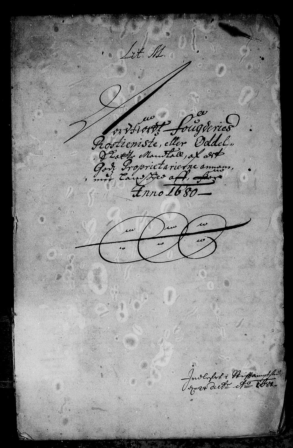 Rentekammeret inntil 1814, Reviderte regnskaper, Stiftamtstueregnskaper, Bergen stiftamt, RA/EA-6043/R/Rc/L0058: Bergen stiftamt, 1680