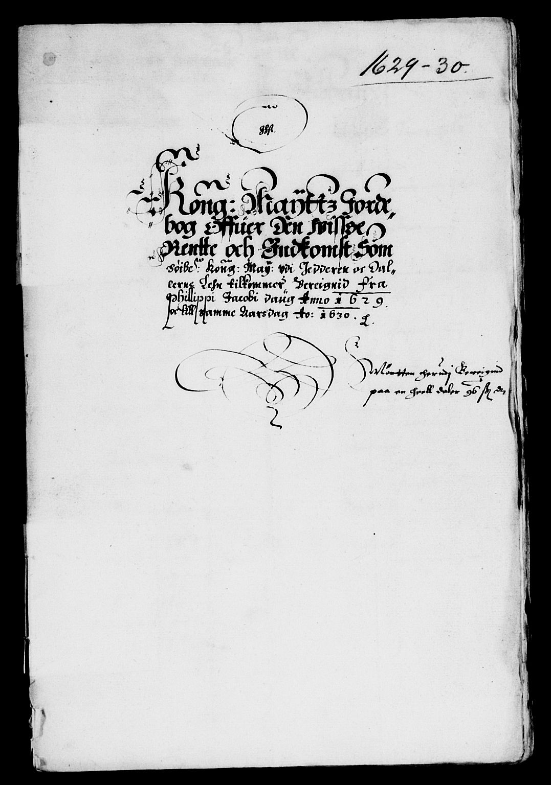 Rentekammeret inntil 1814, Reviderte regnskaper, Lensregnskaper, AV/RA-EA-5023/R/Rb/Rbs/L0014: Stavanger len, 1629-1630