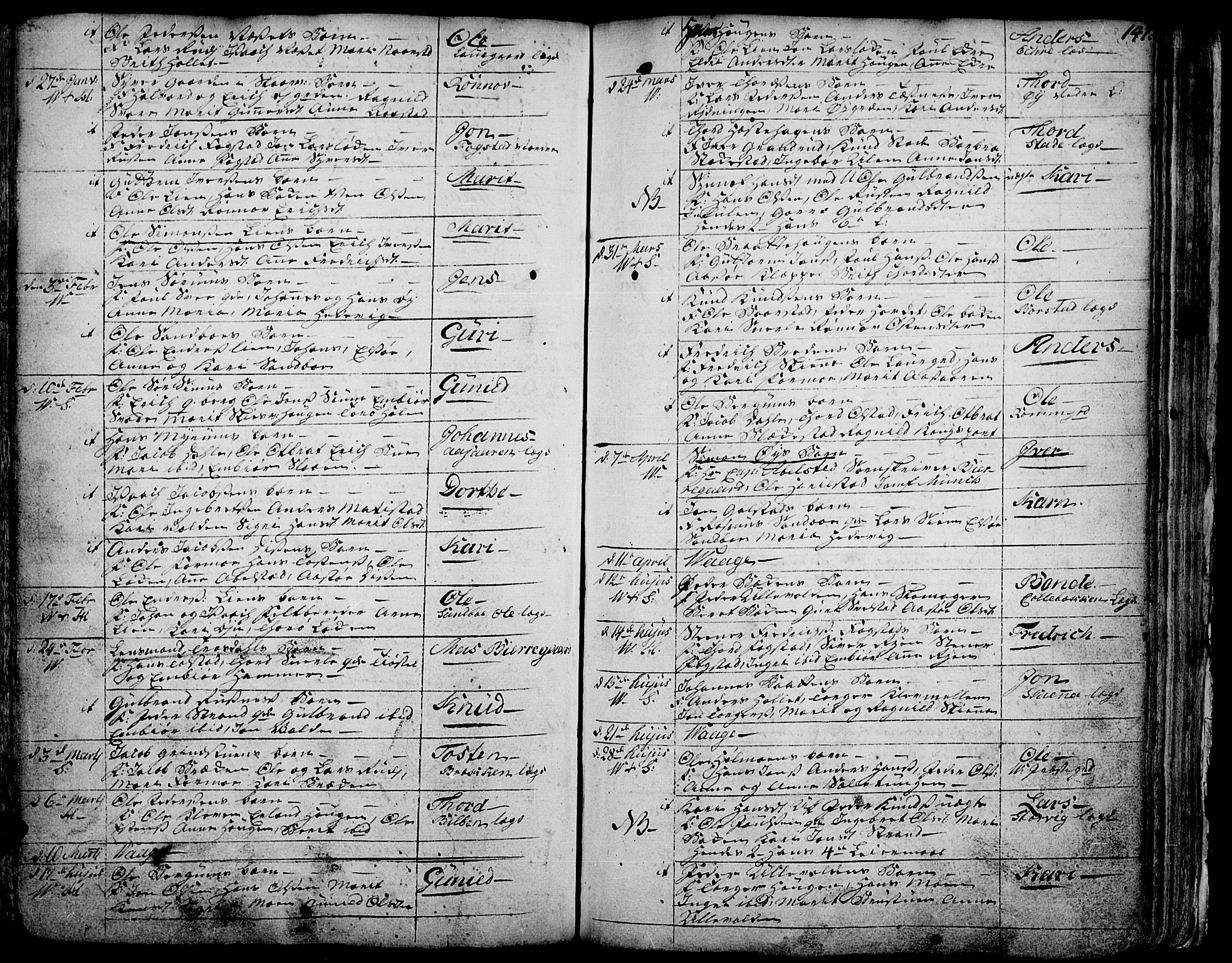 Vågå prestekontor, AV/SAH-PREST-076/H/Ha/Haa/L0001: Ministerialbok nr. 1, 1739-1810, s. 147
