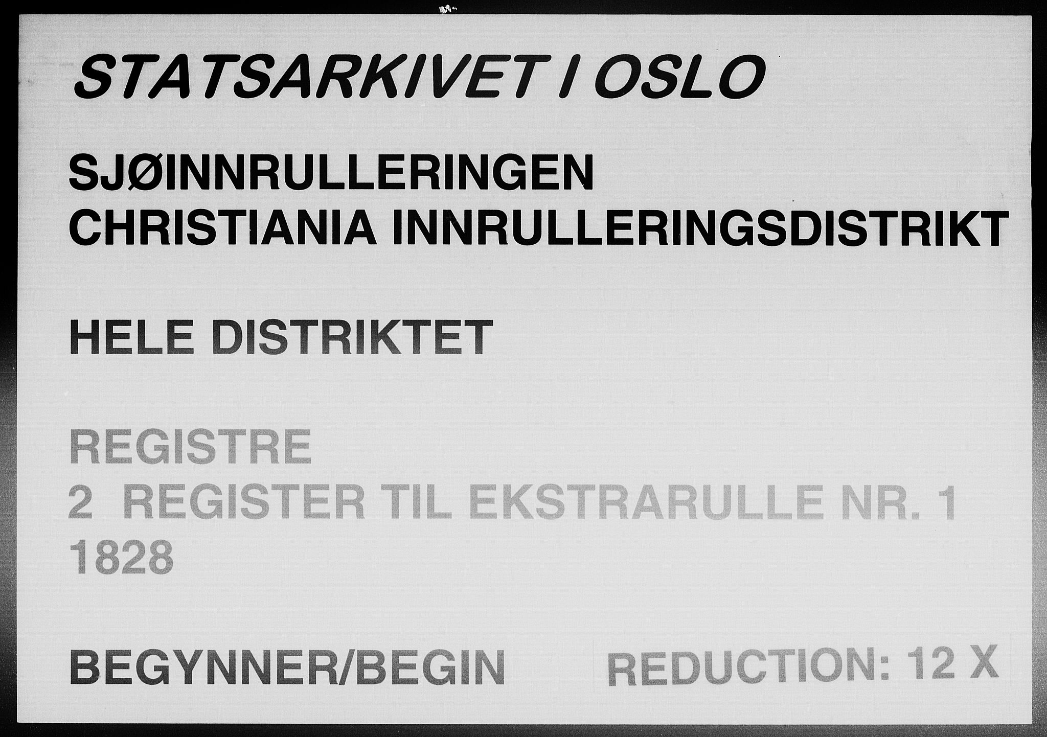 Oslo mønstringsdistrikt, SAO/A-10569/F/Fa/L0002: Register til ekstrarulle, 1860-1948, s. 1