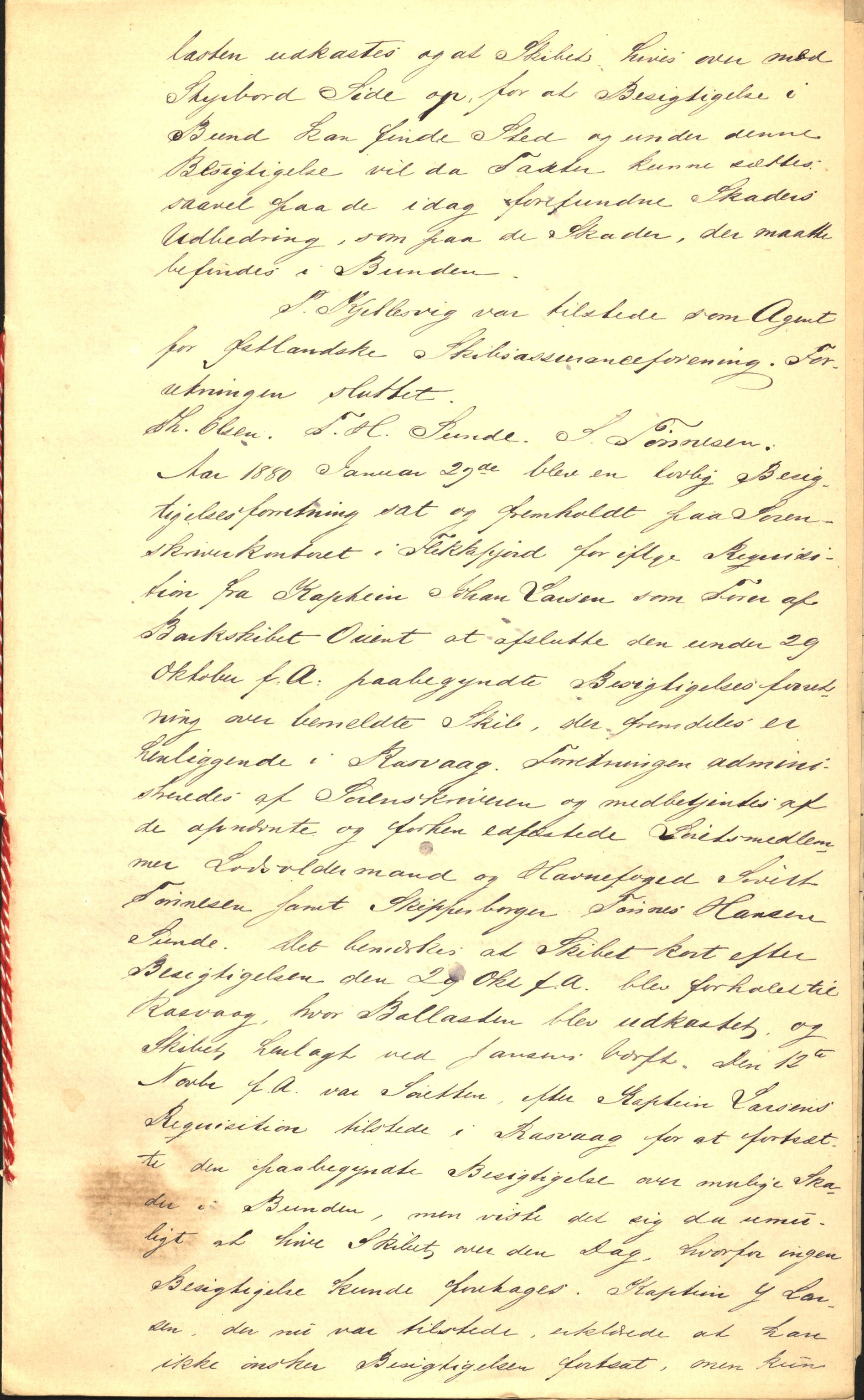 Pa 63 - Østlandske skibsassuranceforening, VEMU/A-1079/G/Ga/L0014/0008: Havaridokumenter / Punctum, 1882, s. 4