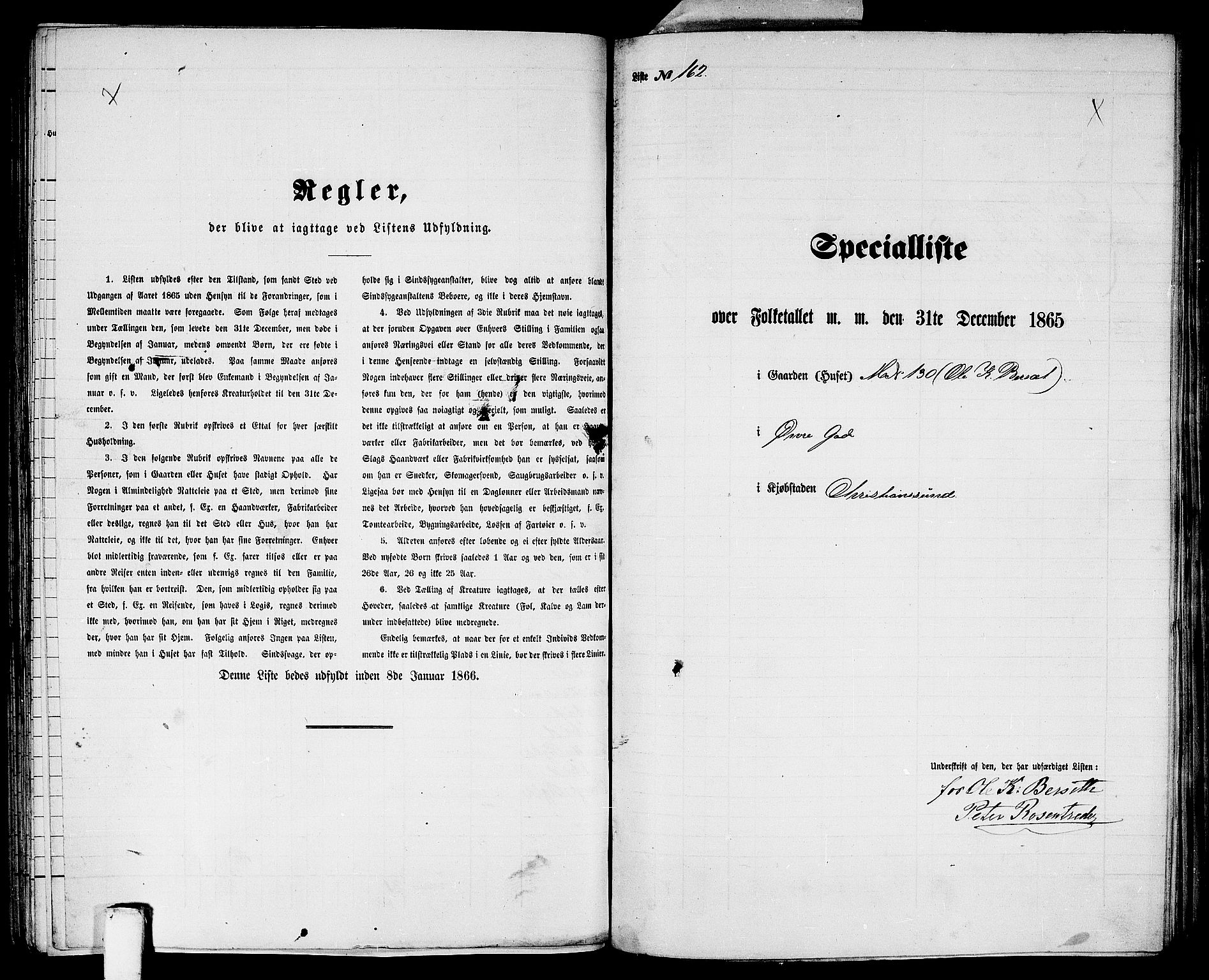 RA, Folketelling 1865 for 1503B Kristiansund prestegjeld, Kristiansund kjøpstad, 1865, s. 332