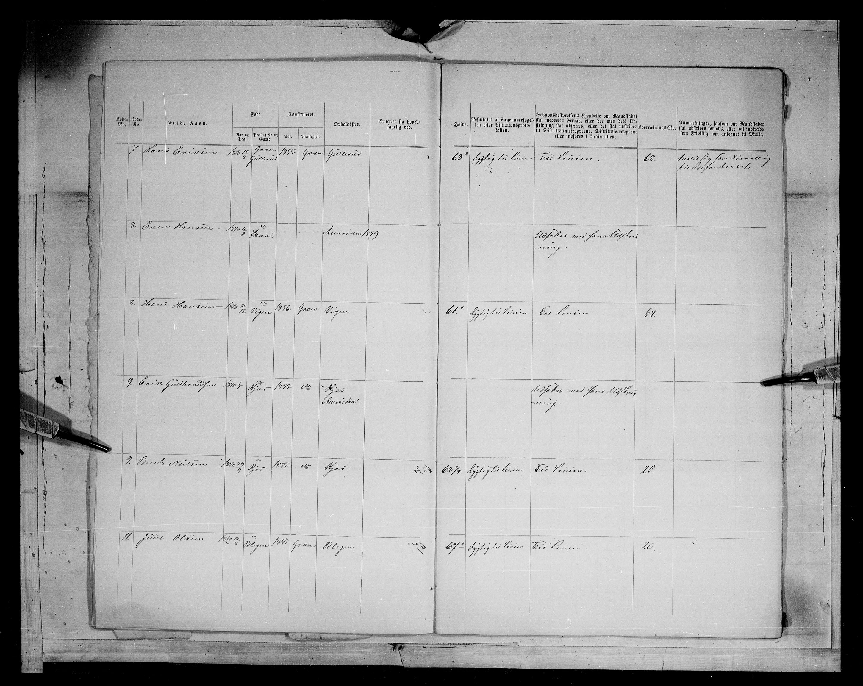 Fylkesmannen i Oppland, AV/SAH-FYO-002/1/K/Kg/L1166: Gran og Jevnaker, 1860-1879, s. 8560