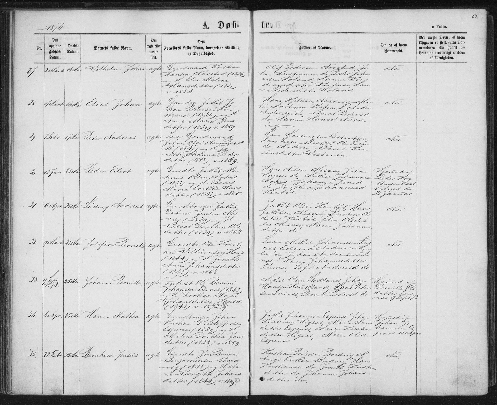 Ministerialprotokoller, klokkerbøker og fødselsregistre - Nordland, SAT/A-1459/852/L0739: Ministerialbok nr. 852A09, 1866-1877, s. 62