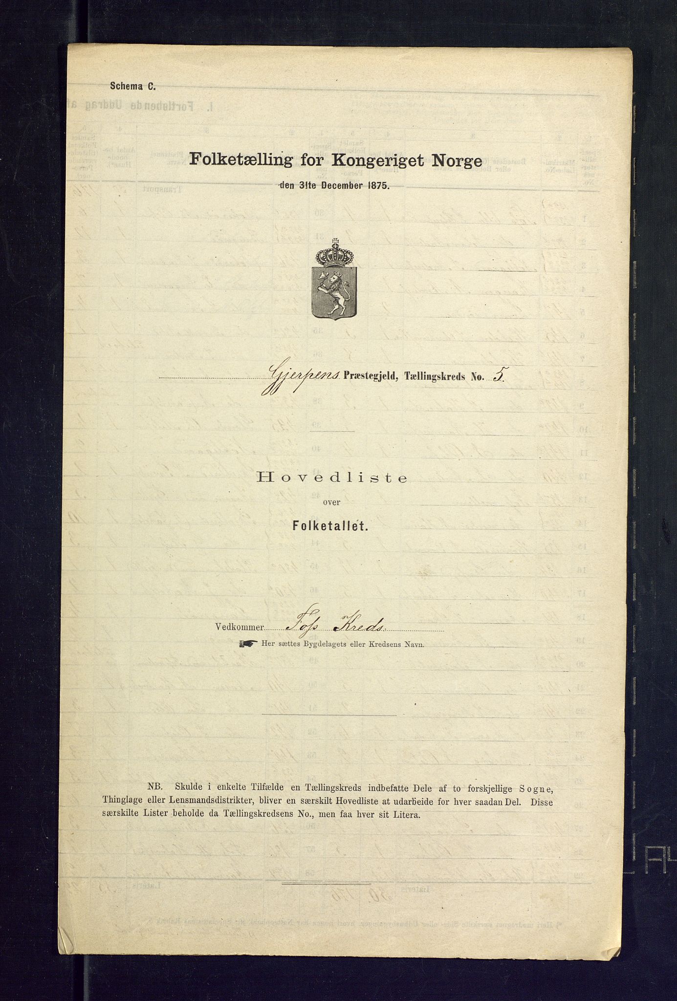 SAKO, Folketelling 1875 for 0812P Gjerpen prestegjeld, 1875, s. 17