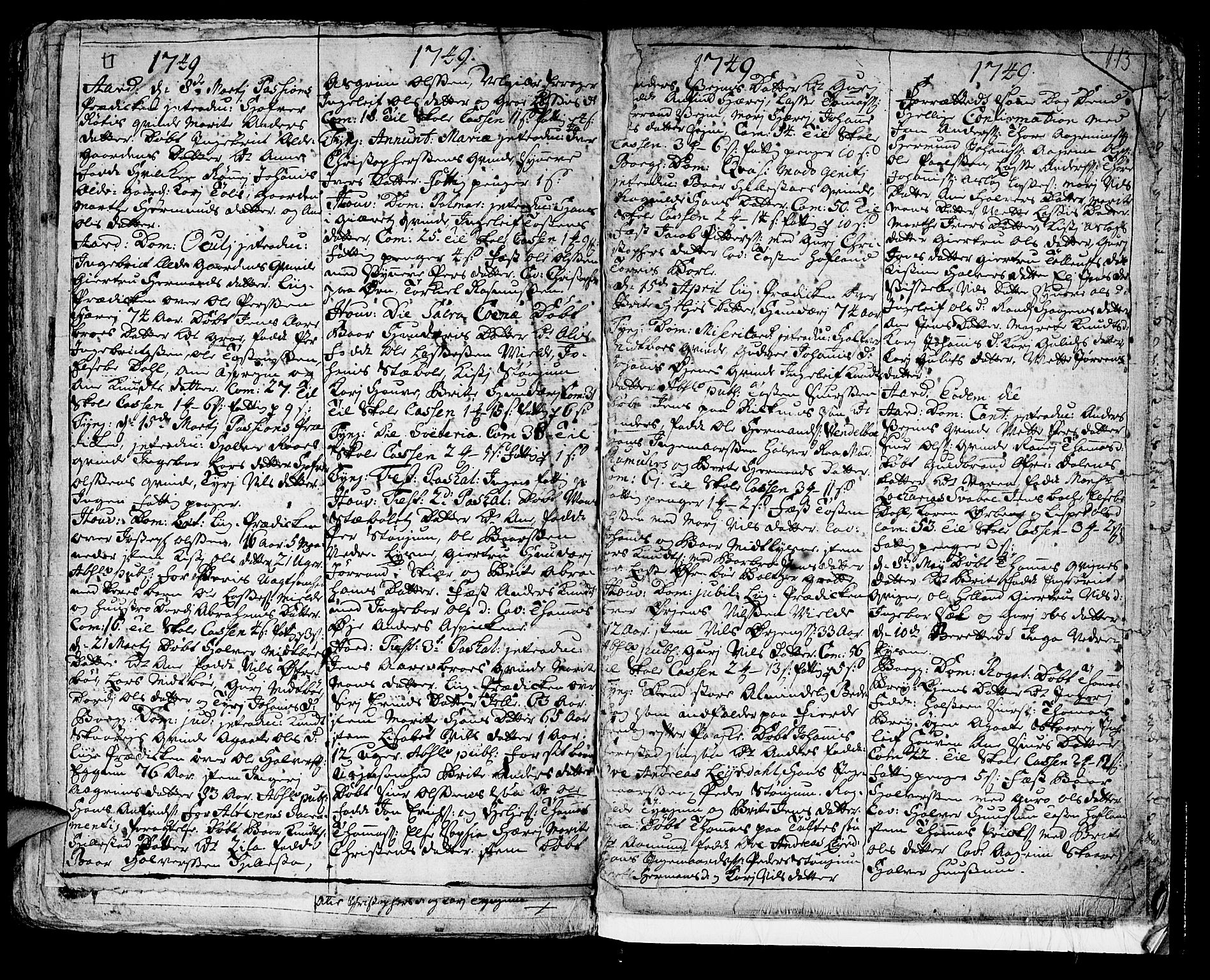 Lærdal sokneprestembete, SAB/A-81201: Ministerialbok nr. A 1, 1711-1752, s. 113