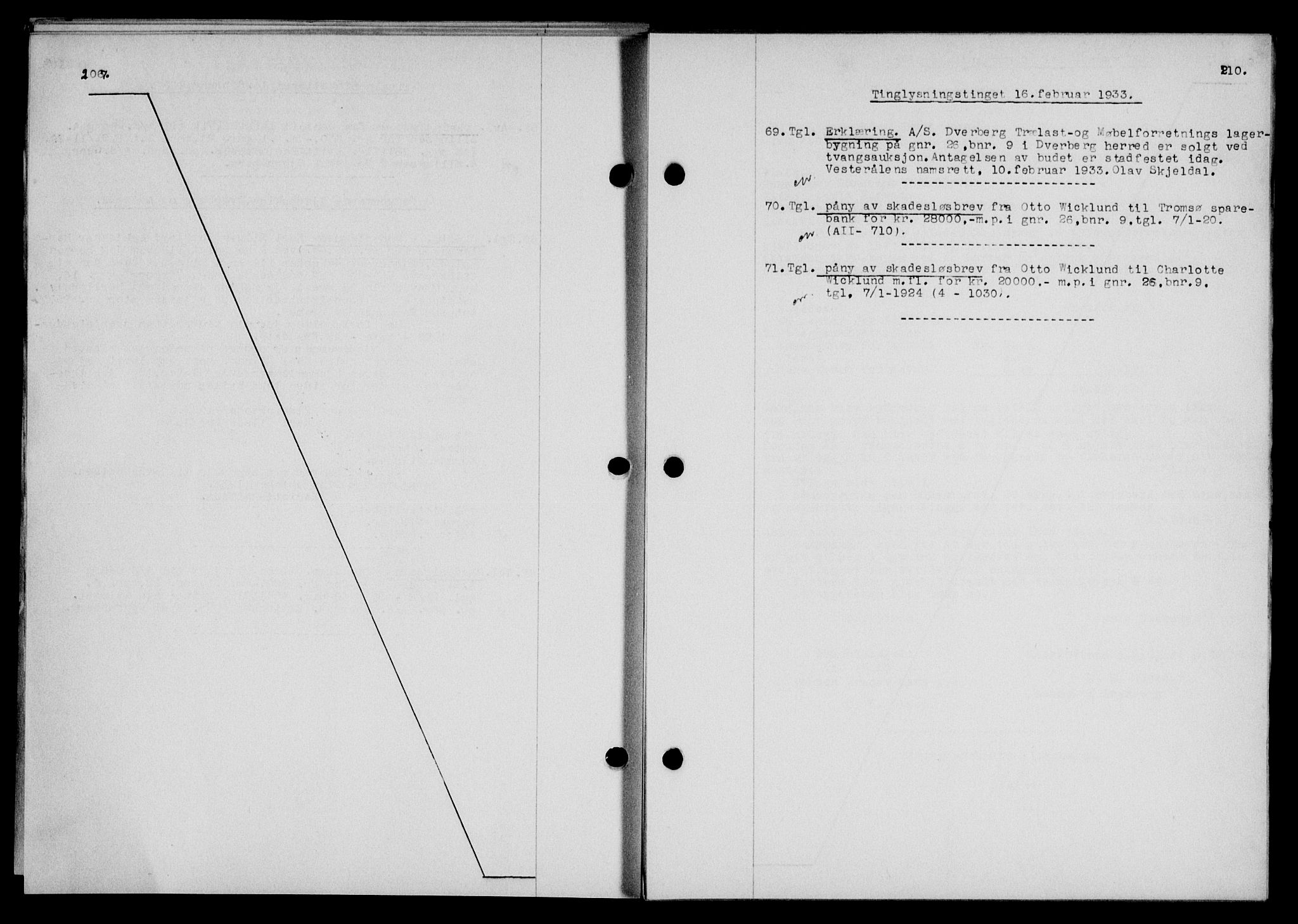 Vesterålen sorenskriveri, SAT/A-4180/1/2/2Ca/L0057: Pantebok nr. 50, 1933-1933, Tingl.dato: 16.02.1933