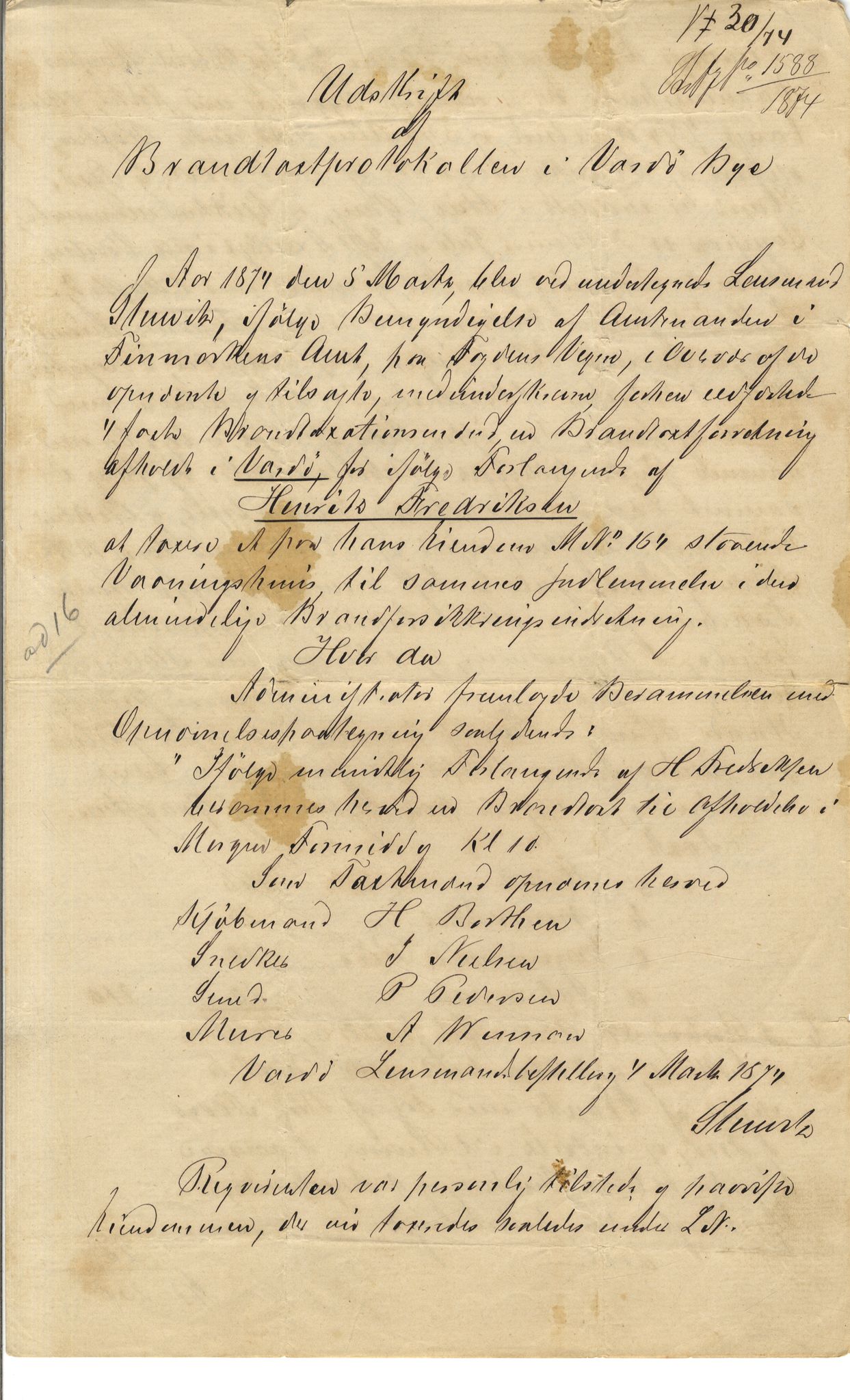Brodtkorb handel A/S, VAMU/A-0001/Q/Qb/L0001: Skjøter og grunnbrev i Vardø by, 1822-1943, s. 73