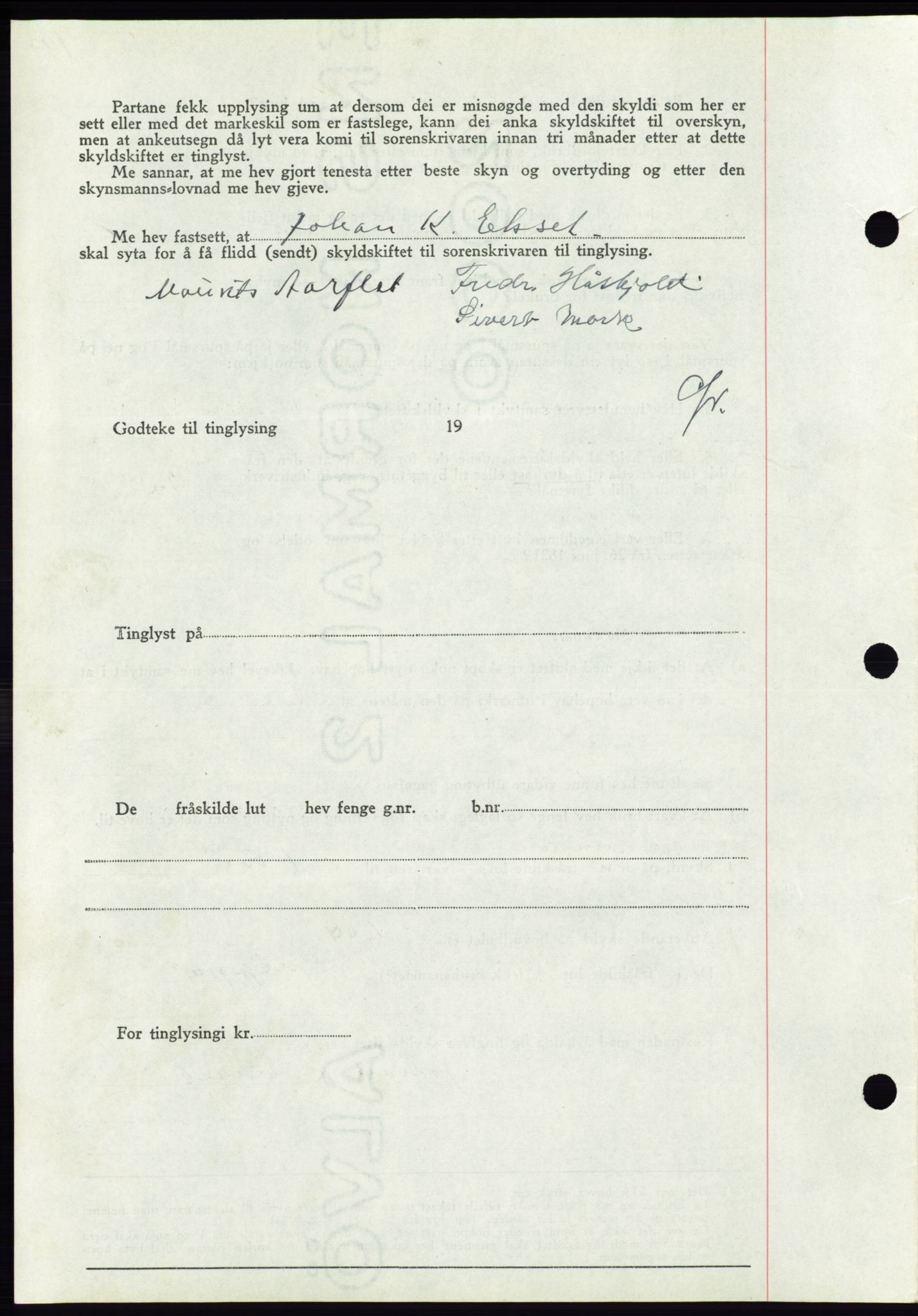 Søre Sunnmøre sorenskriveri, AV/SAT-A-4122/1/2/2C/L0069: Pantebok nr. 63, 1939-1940, Dagboknr: 1765/1939