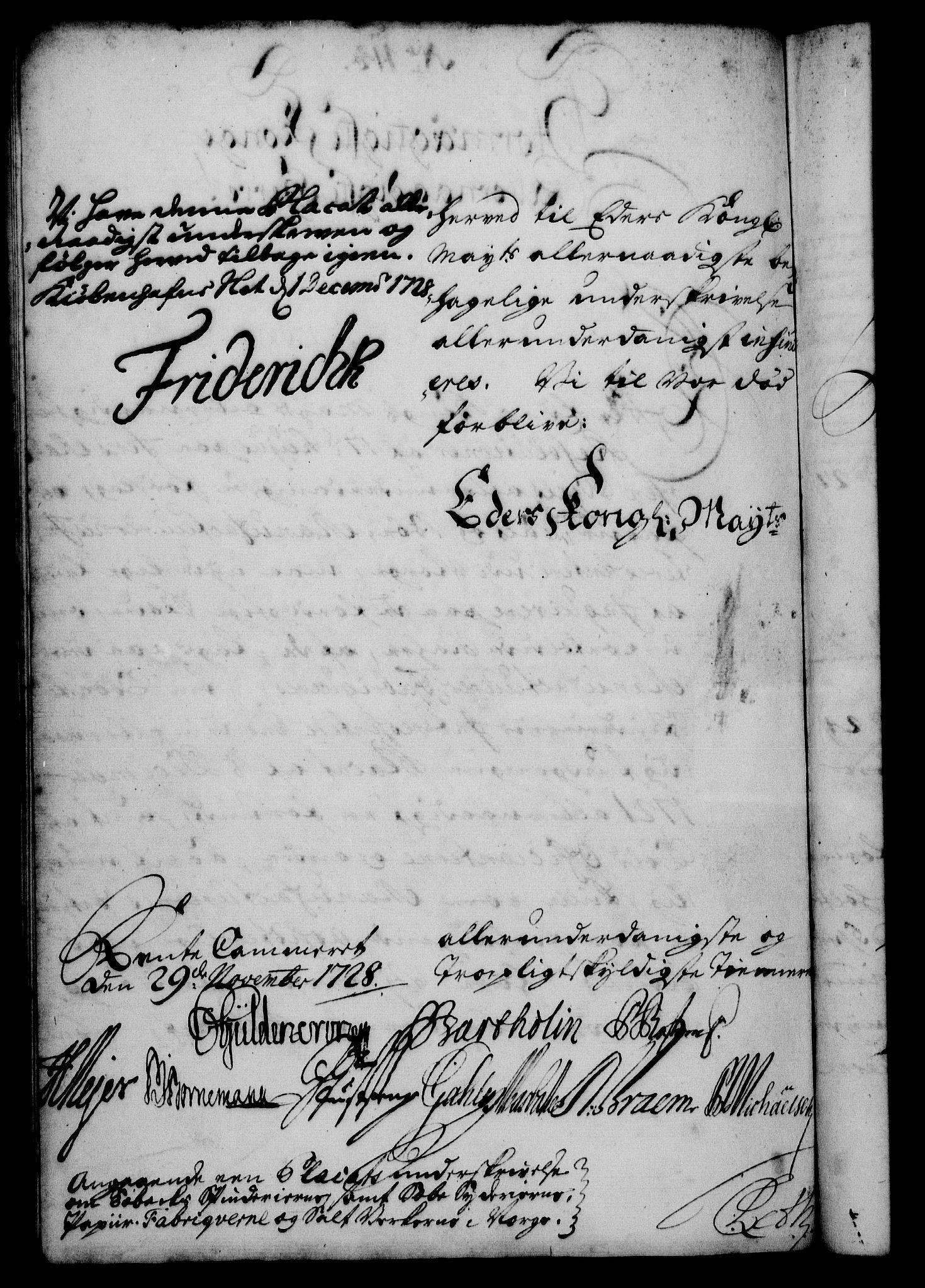 Rentekammeret, Kammerkanselliet, RA/EA-3111/G/Gf/Gfa/L0011: Norsk relasjons- og resolusjonsprotokoll (merket RK 52.11), 1728, s. 799