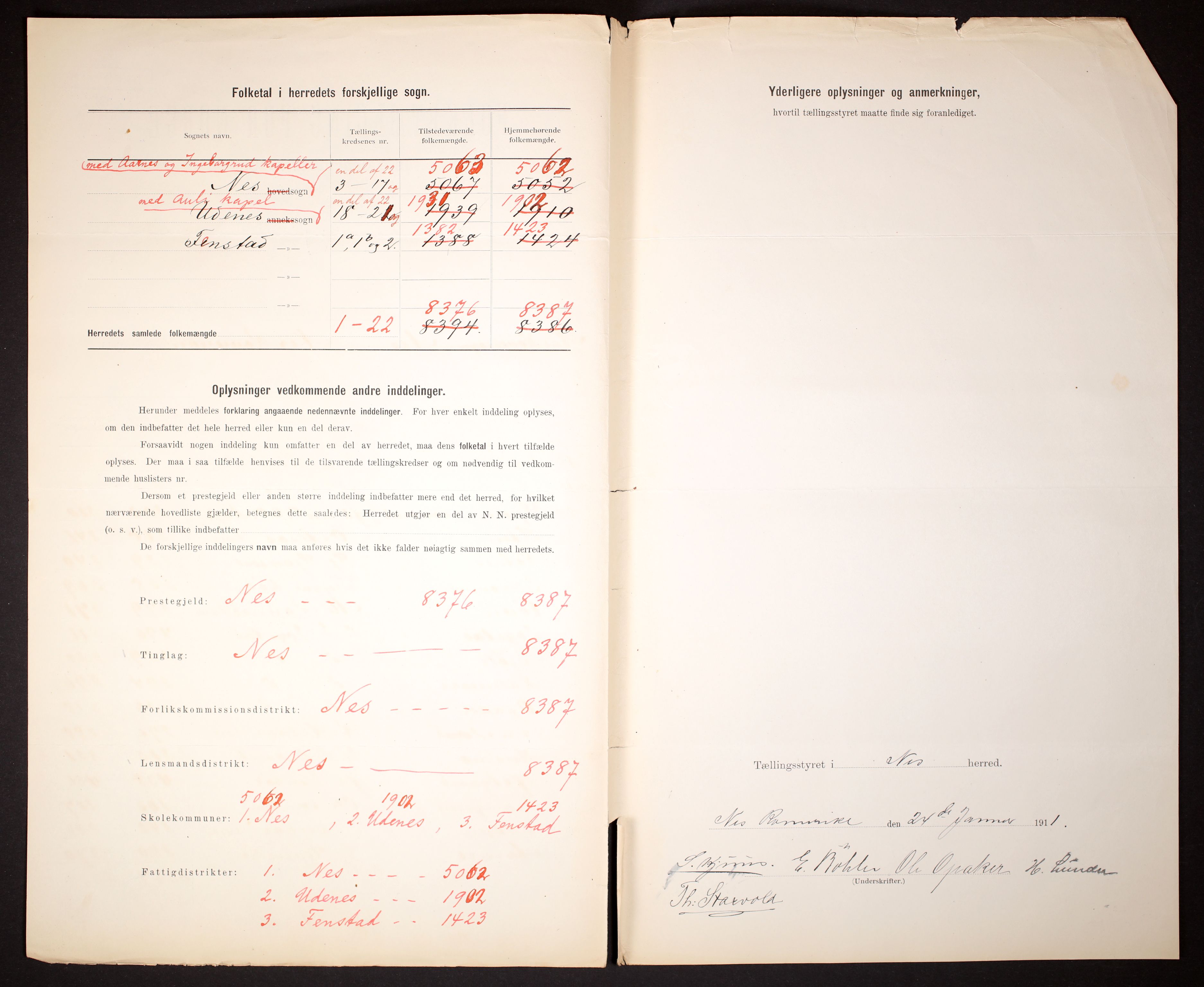 RA, Folketelling 1910 for 0236 Nes herred, 1910, s. 5