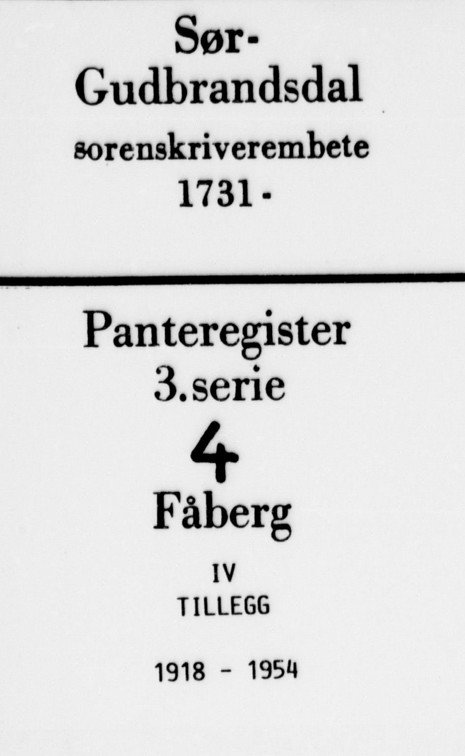 Sør-Gudbrandsdal tingrett, SAH/TING-004/H/Ha/Hae/L0004: Panteregister nr. 3.4, 1918-1954