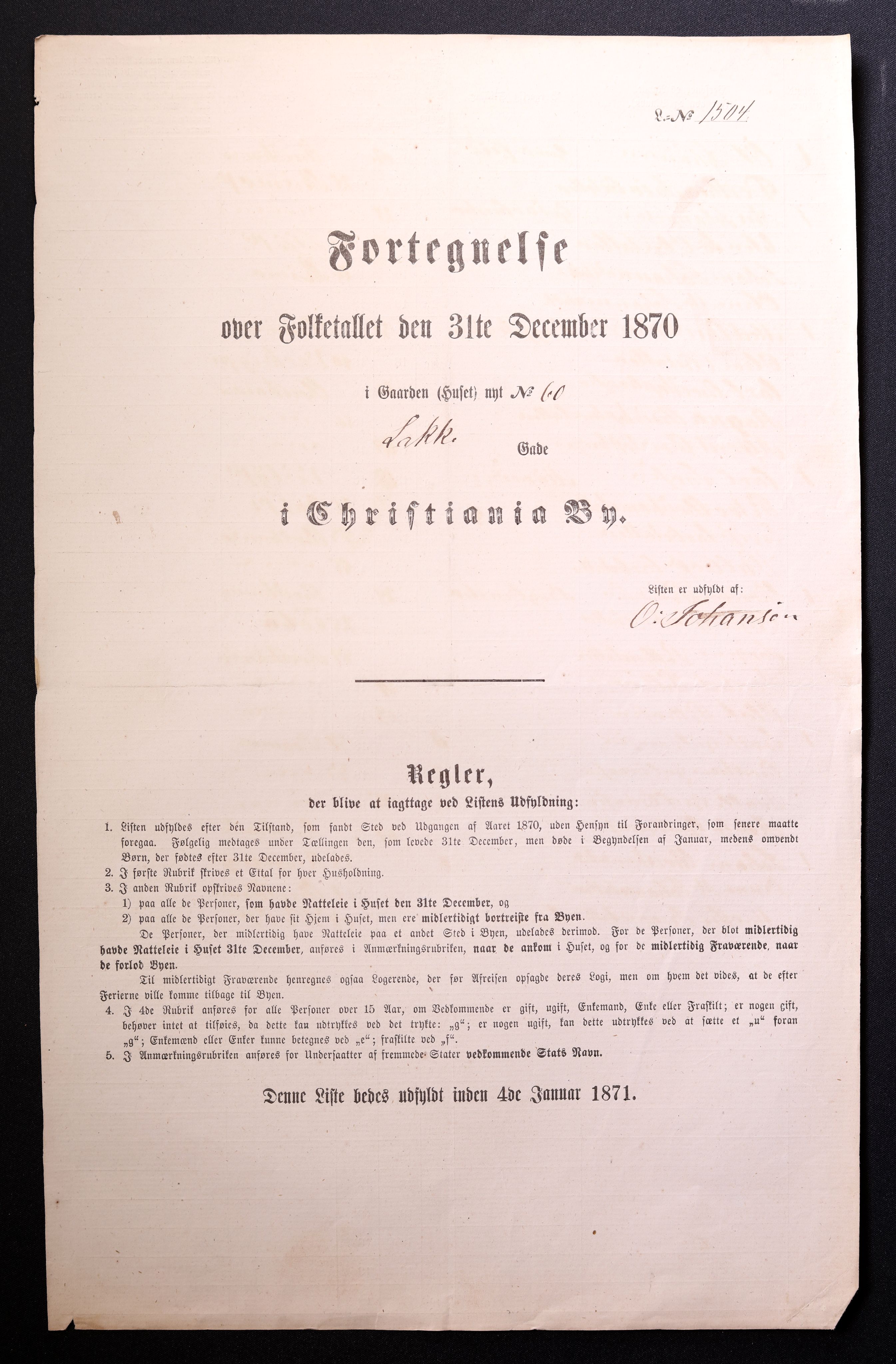 RA, Folketelling 1870 for 0301 Kristiania kjøpstad, 1870, s. 1867