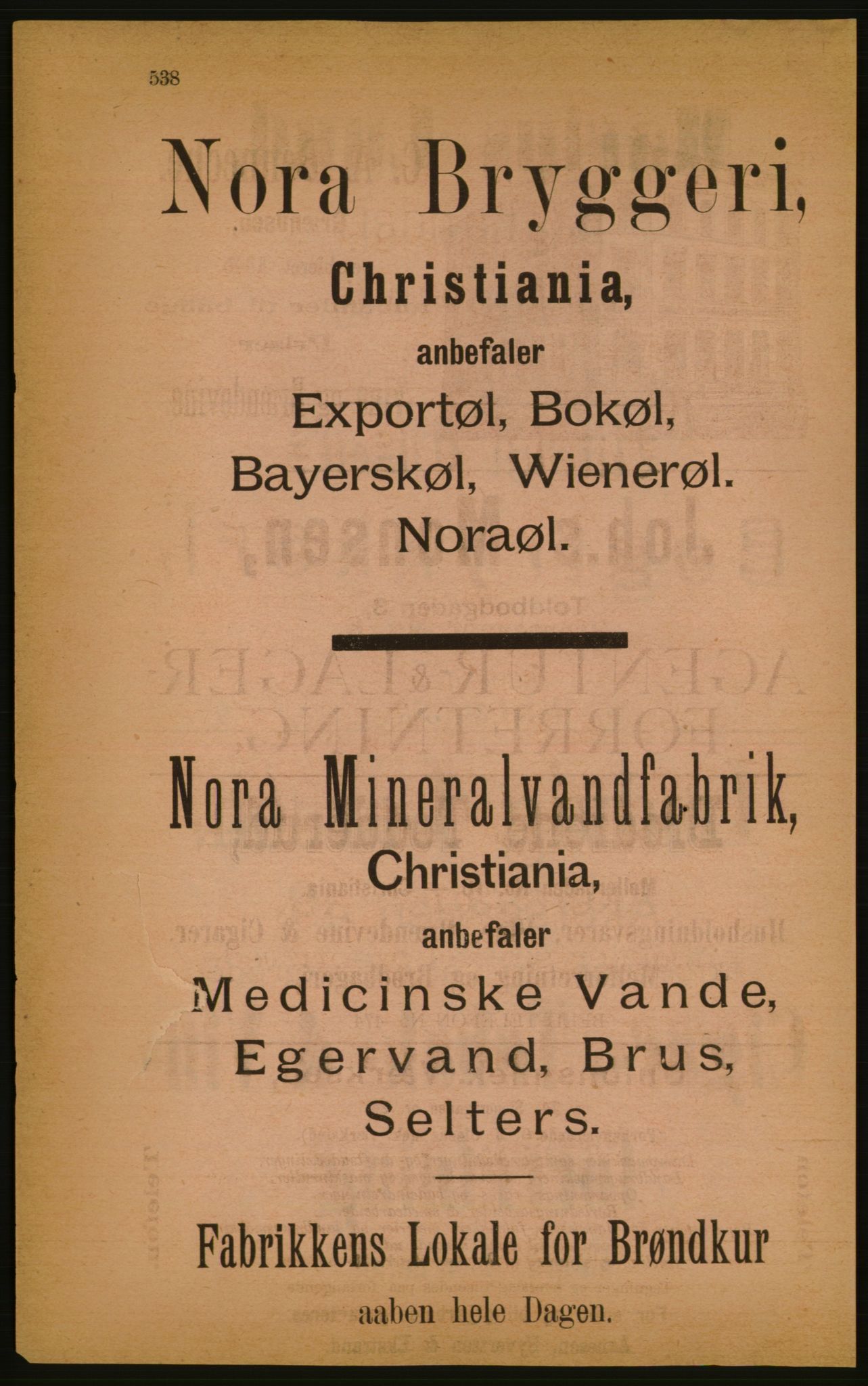 Kristiania/Oslo adressebok, PUBL/-, 1886, s. 538