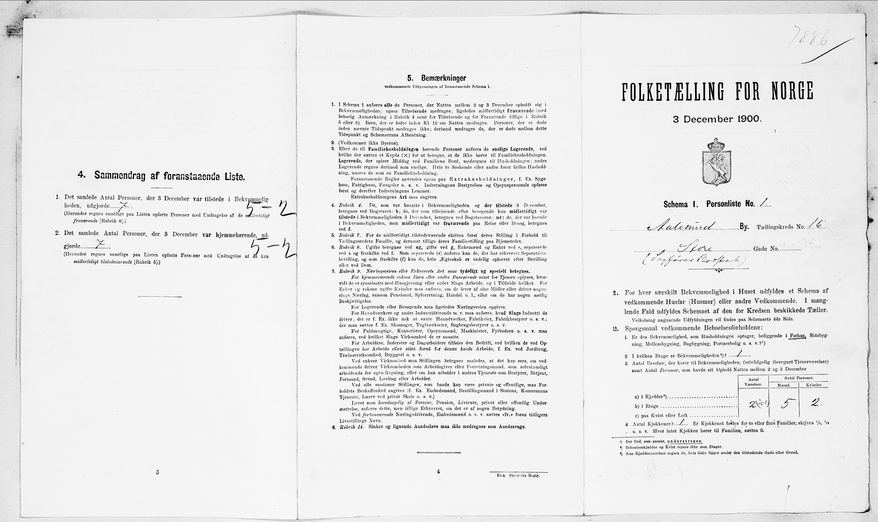 SAT, Folketelling 1900 for 1501 Ålesund kjøpstad, 1900, s. 3806