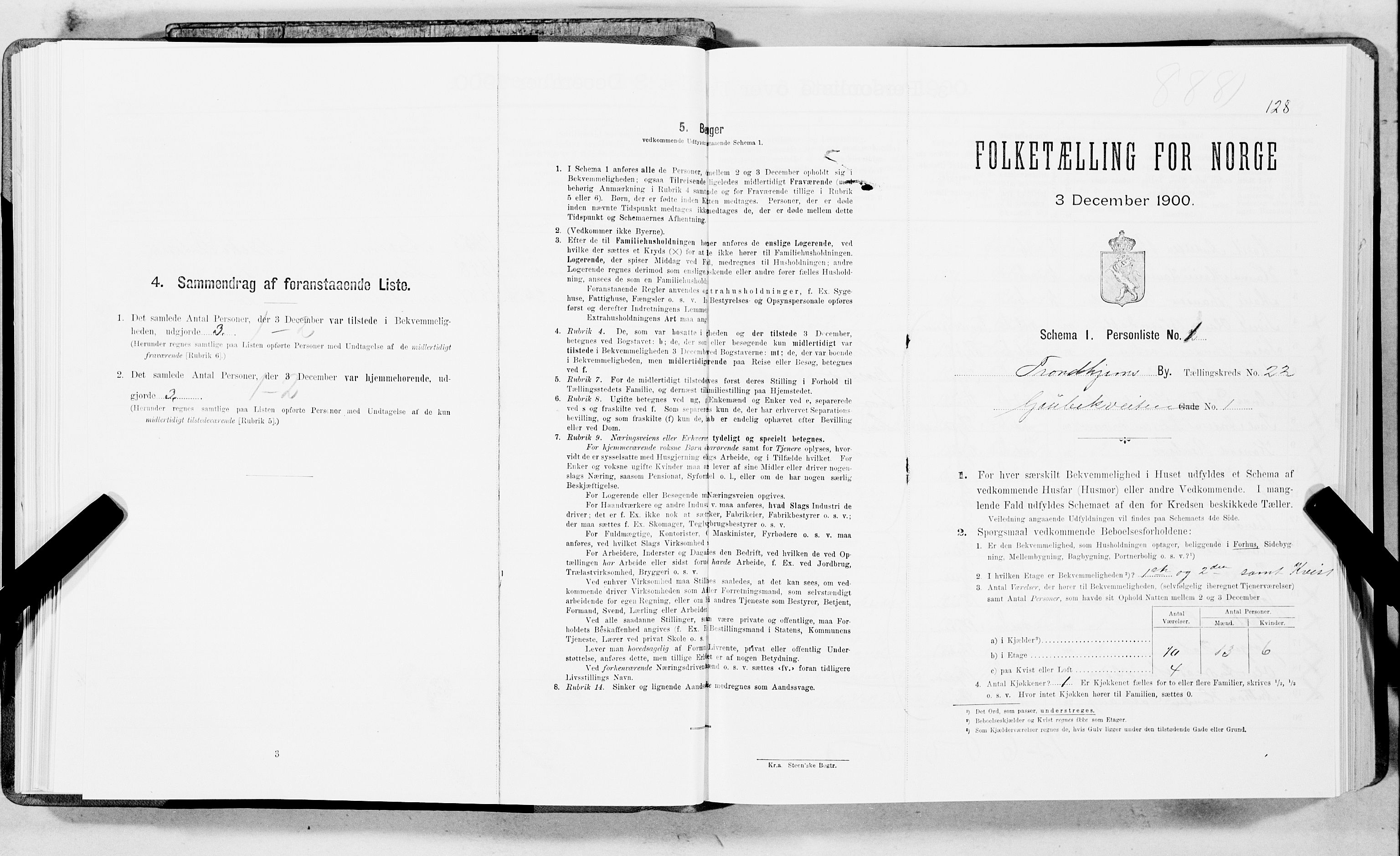 SAT, Folketelling 1900 for 1601 Trondheim kjøpstad, 1900, s. 3614