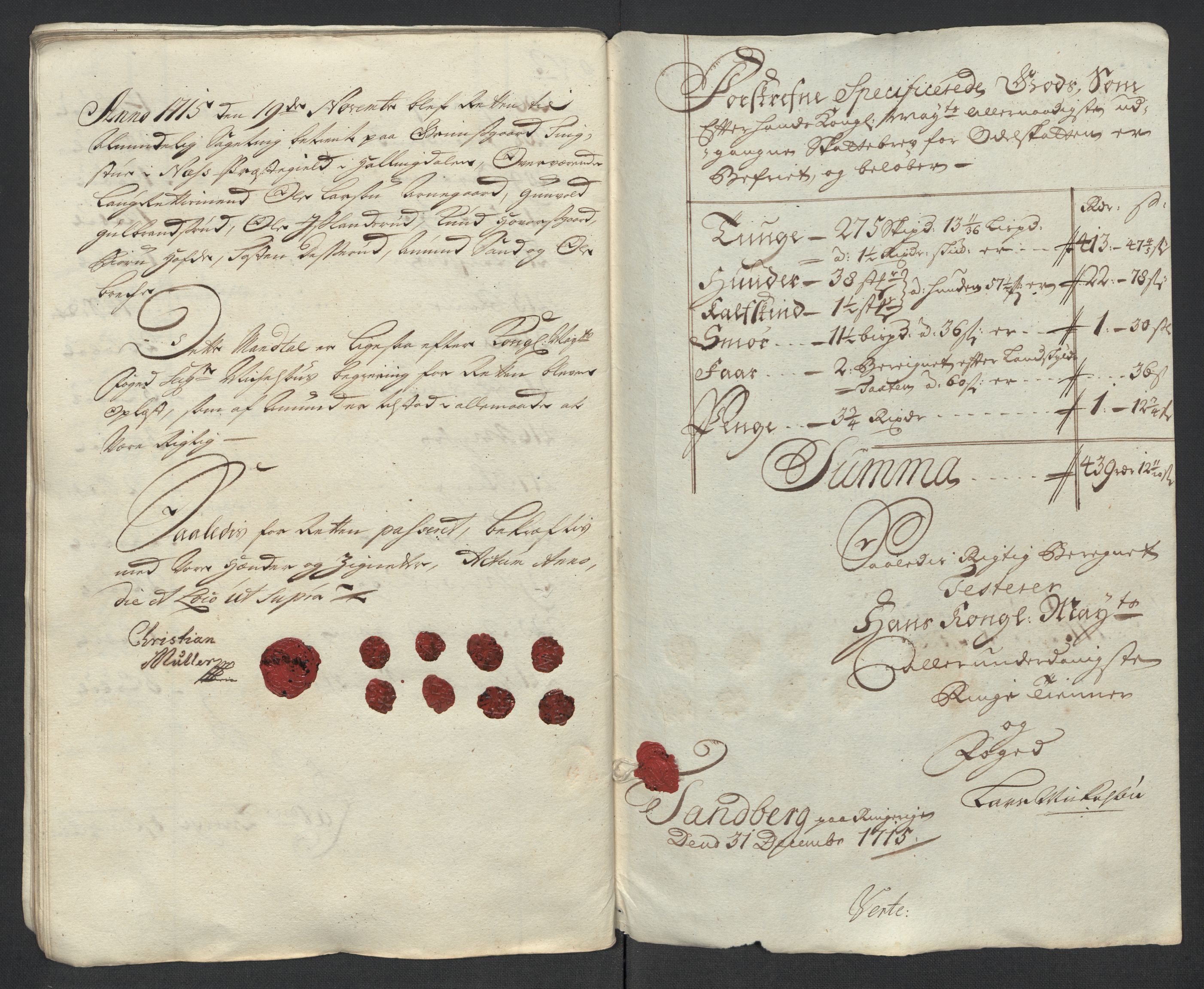 Rentekammeret inntil 1814, Reviderte regnskaper, Fogderegnskap, RA/EA-4092/R23/L1473: Fogderegnskap Ringerike og Hallingdal, 1715, s. 307