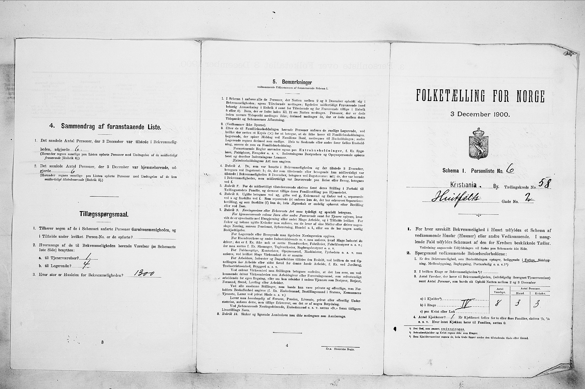 SAO, Folketelling 1900 for 0301 Kristiania kjøpstad, 1900, s. 39115