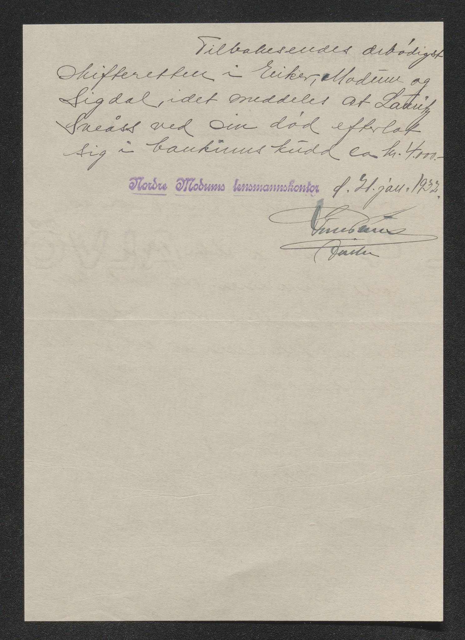 Eiker, Modum og Sigdal sorenskriveri, AV/SAKO-A-123/H/Ha/Hab/L0046: Dødsfallsmeldinger, 1930-1931, s. 1216