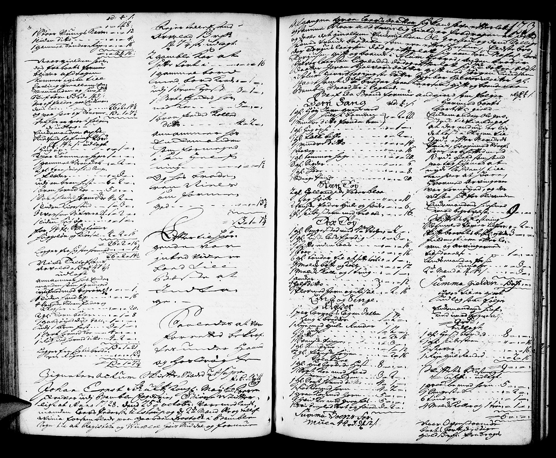 Bamble sorenskriveri, SAKO/A-214/H/Hb/Hba/Hbaa/L0003a: Skifteprotokoll, 1725-1732, s. 122b-123a