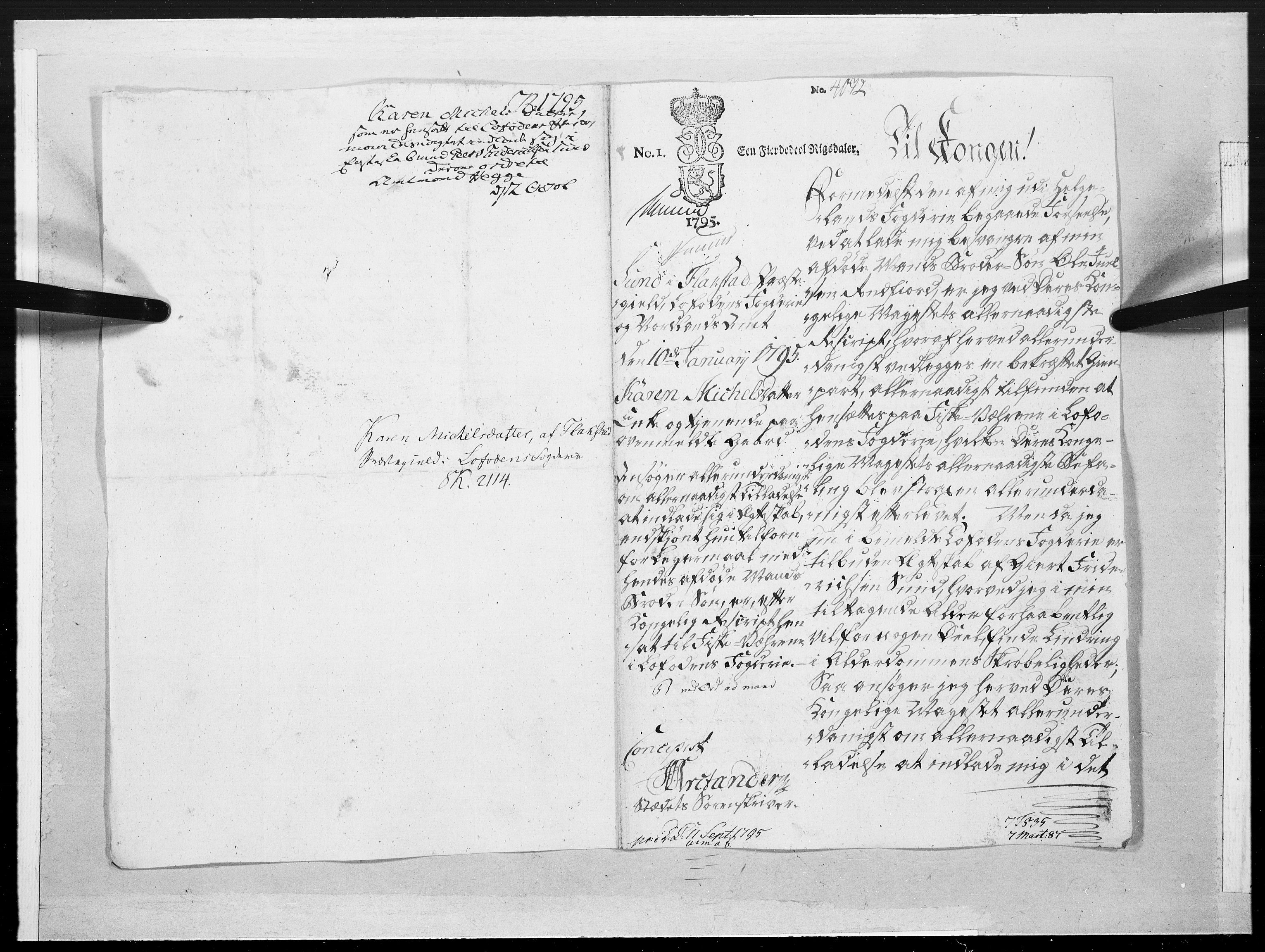 Danske Kanselli 1572-1799, AV/RA-EA-3023/F/Fc/Fcc/Fcca/L0303: Norske innlegg 1572-1799, 1795, s. 27