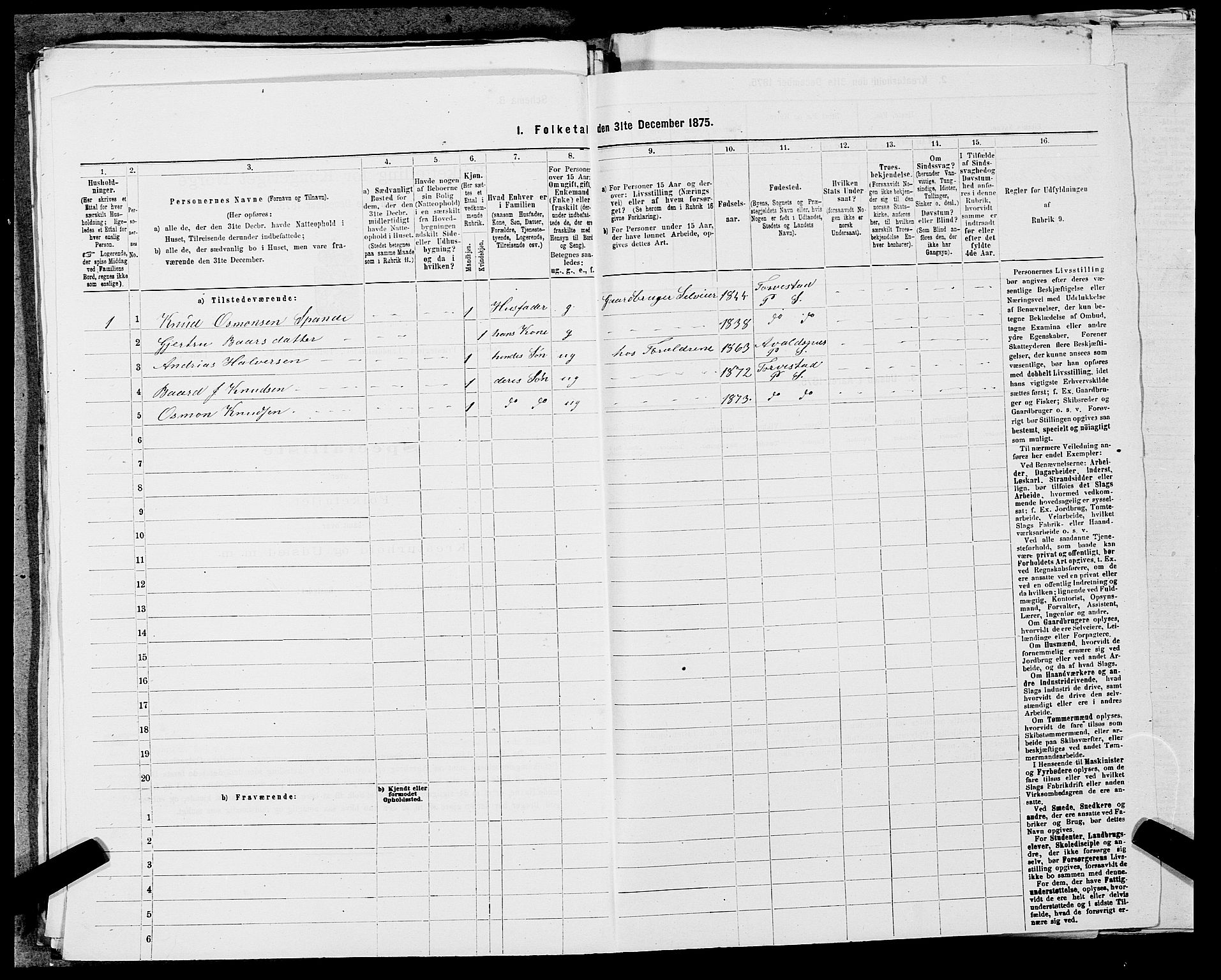 SAST, Folketelling 1875 for 1152L Torvastad prestegjeld, Torvastad sokn, Skåre sokn og Utsira sokn, 1875, s. 639