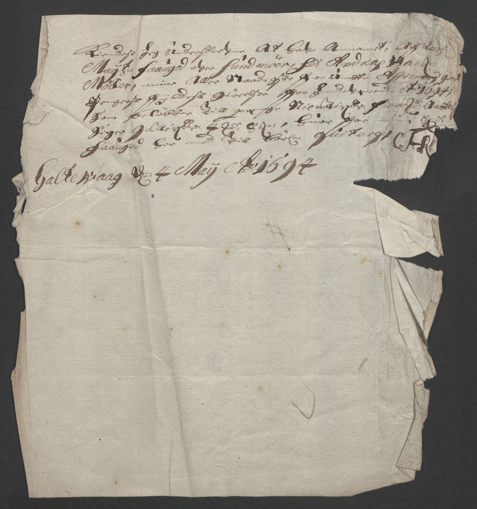Rentekammeret inntil 1814, Reviderte regnskaper, Fogderegnskap, RA/EA-4092/R54/L3555: Fogderegnskap Sunnmøre, 1694-1695, s. 178