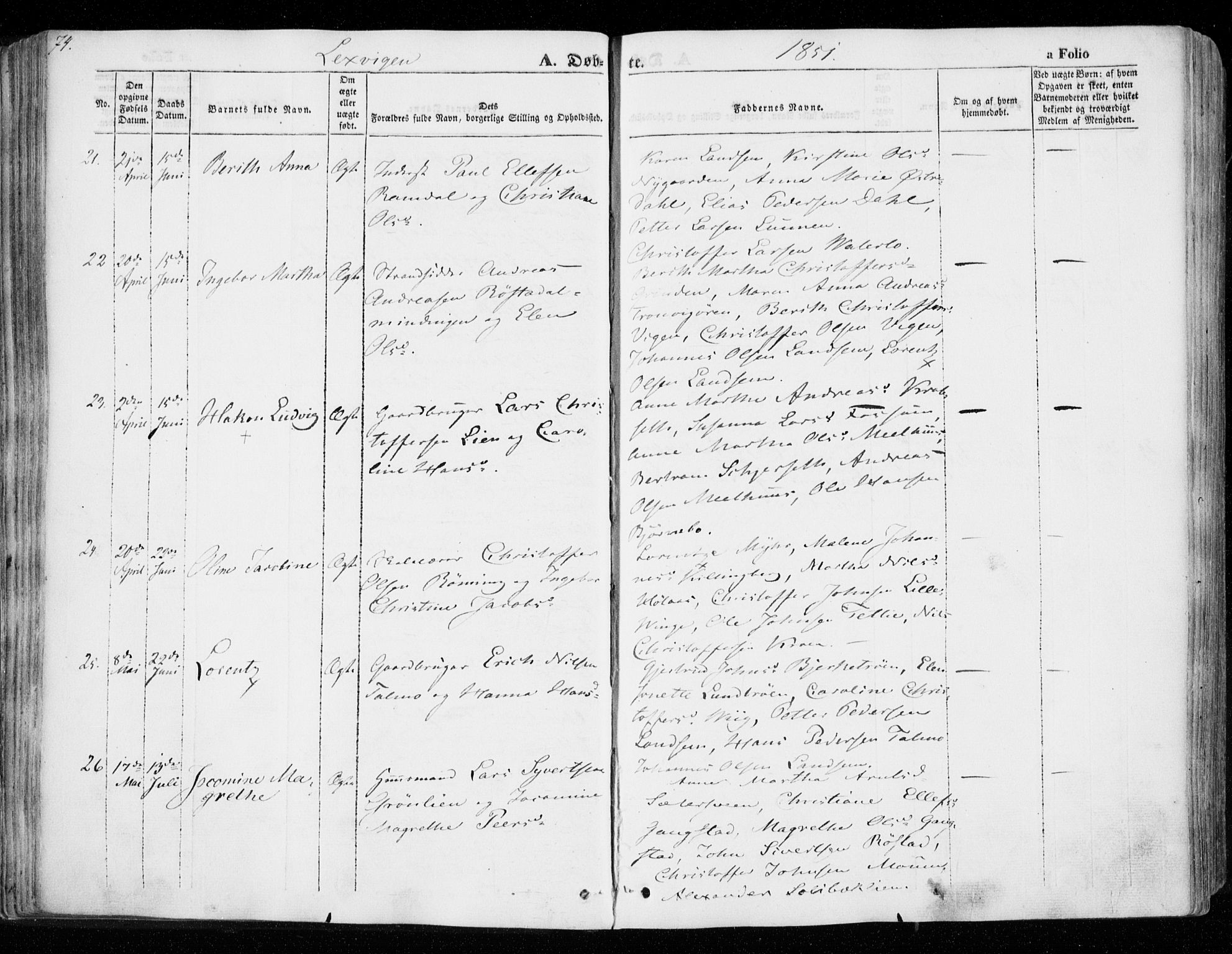 Ministerialprotokoller, klokkerbøker og fødselsregistre - Nord-Trøndelag, AV/SAT-A-1458/701/L0007: Ministerialbok nr. 701A07 /1, 1842-1854, s. 74