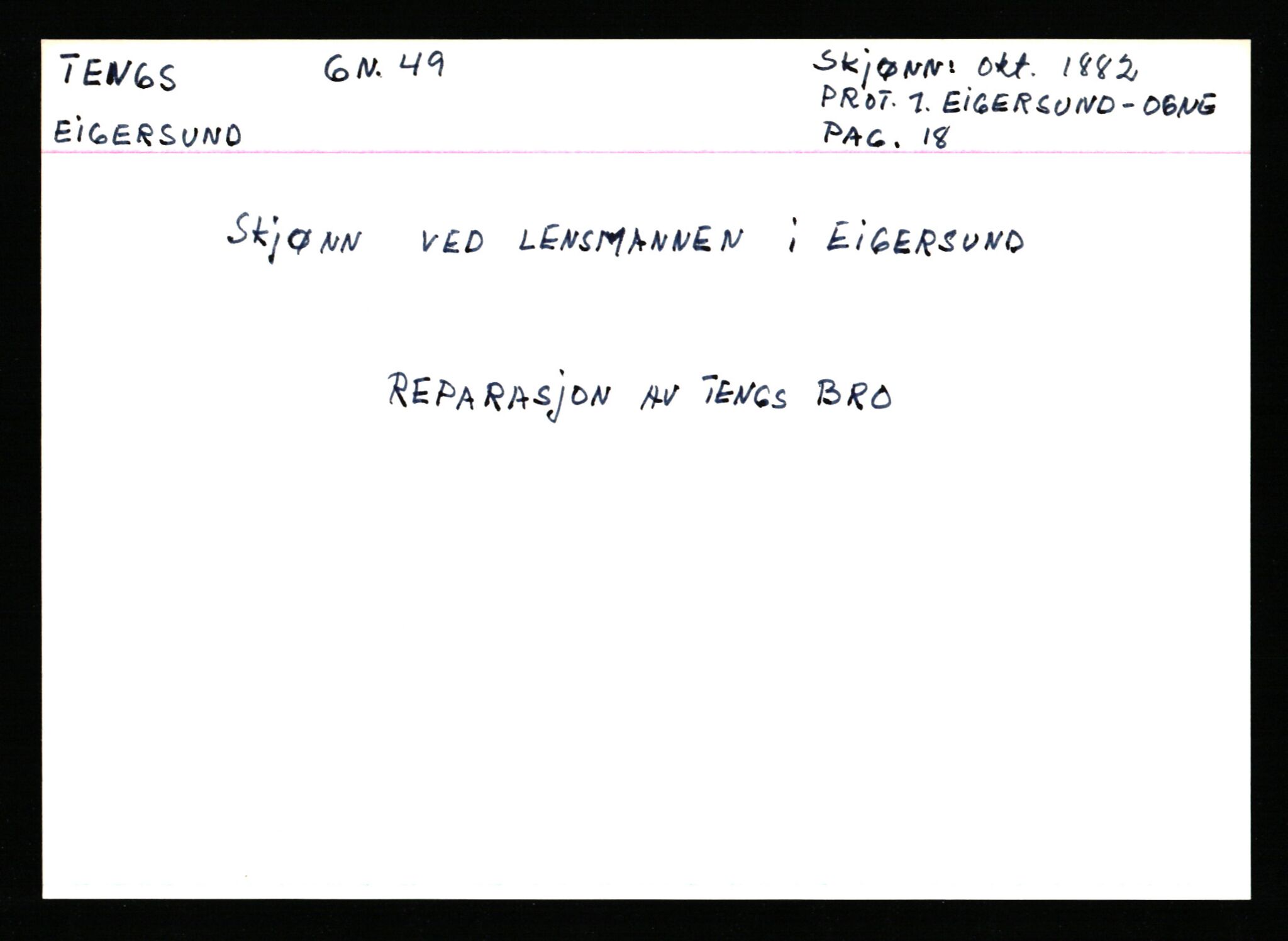 Statsarkivet i Stavanger, AV/SAST-A-101971/03/Y/Ym/L0060: Åstedskort sortert etter gårdsnavn: Tengesdal - Tjørn, 1600-1950, s. 61