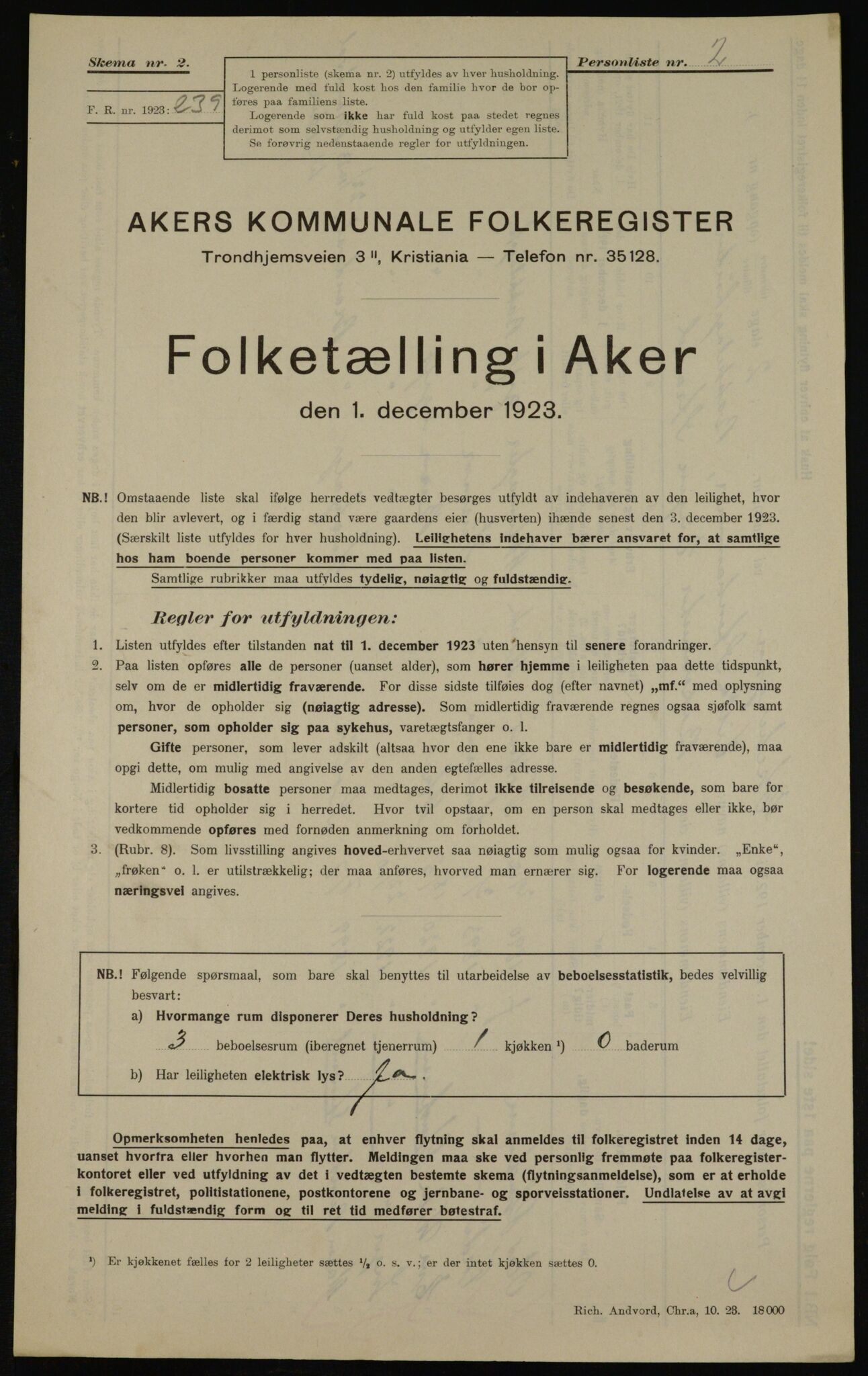 , Kommunal folketelling 1.12.1923 for Aker, 1923, s. 38063