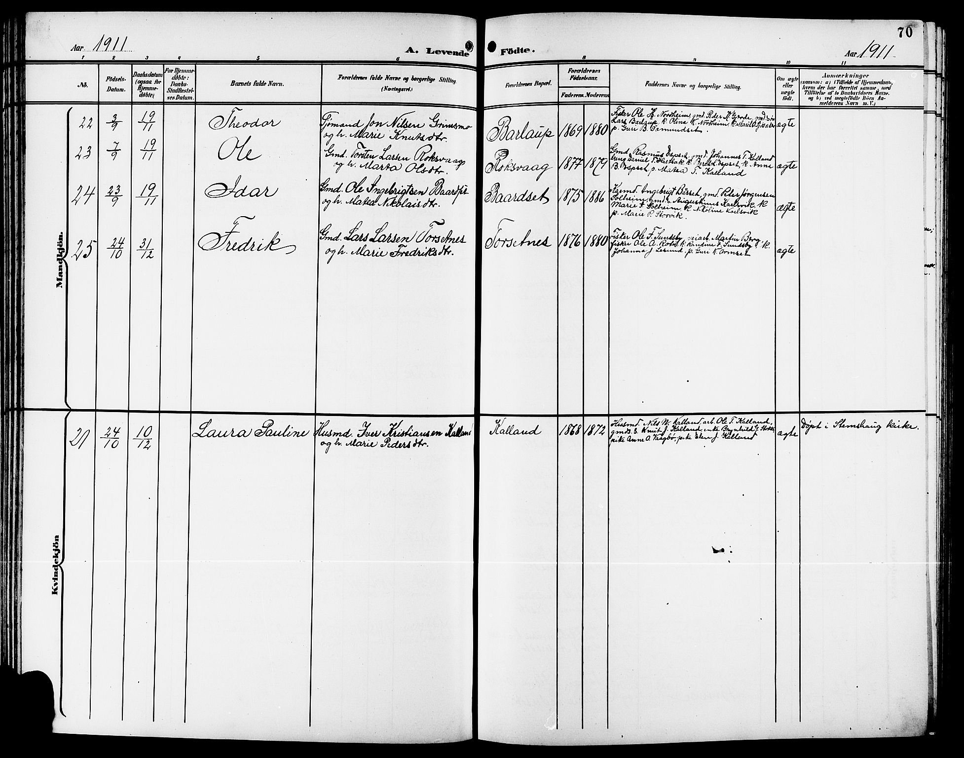 Ministerialprotokoller, klokkerbøker og fødselsregistre - Møre og Romsdal, AV/SAT-A-1454/578/L0910: Klokkerbok nr. 578C03, 1900-1921, s. 70