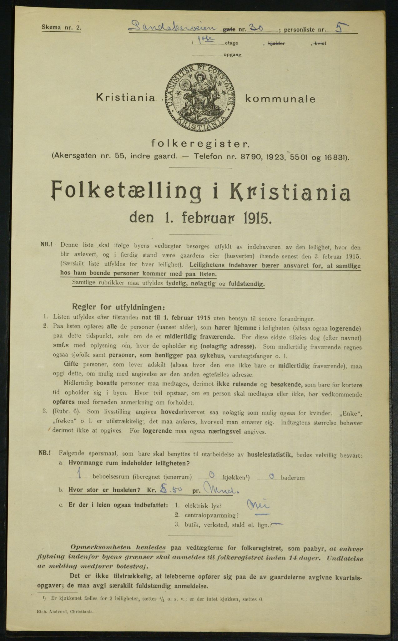 OBA, Kommunal folketelling 1.2.1915 for Kristiania, 1915, s. 87035