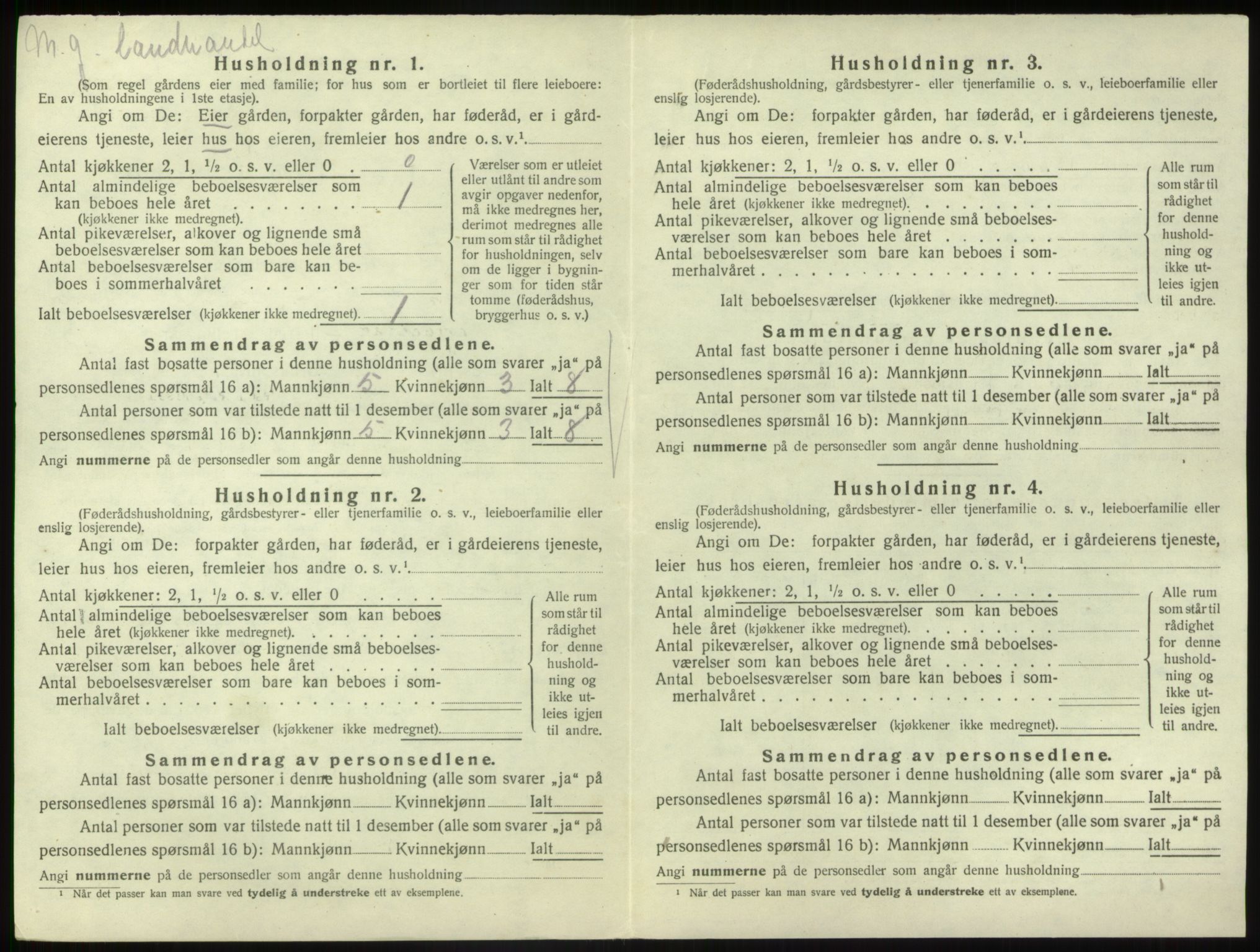 SAB, Folketelling 1920 for 1430 Gaular herred, 1920, s. 312