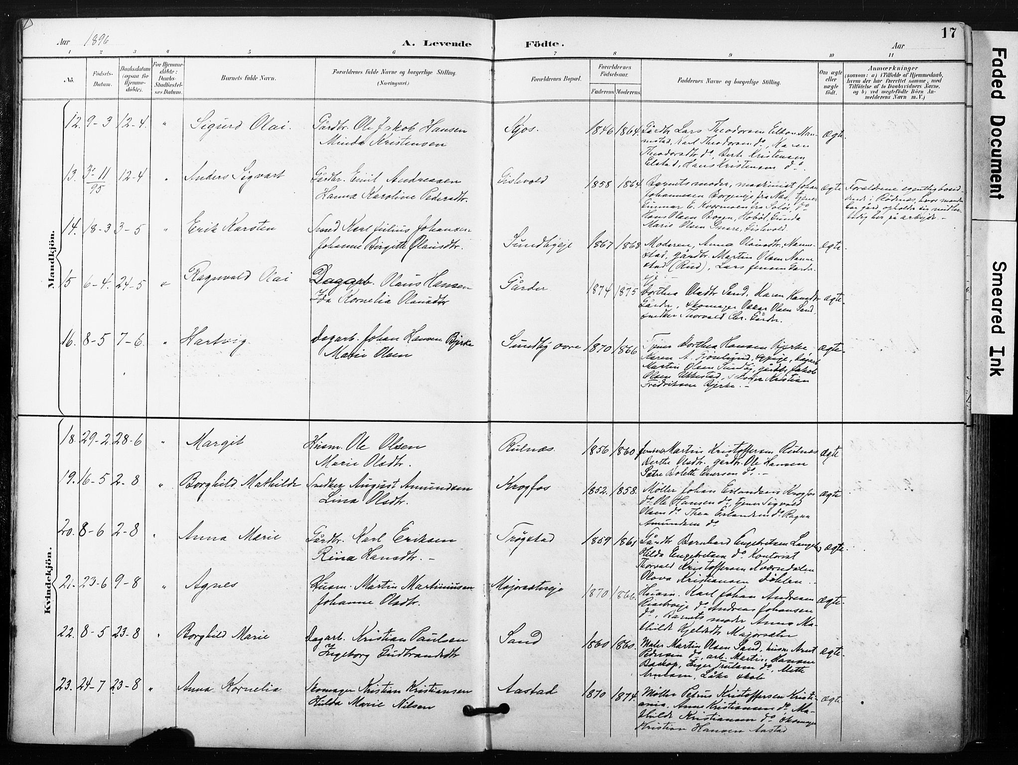 Ullensaker prestekontor Kirkebøker, AV/SAO-A-10236a/F/Fb/L0002: Ministerialbok nr. II 2, 1894-1909, s. 17