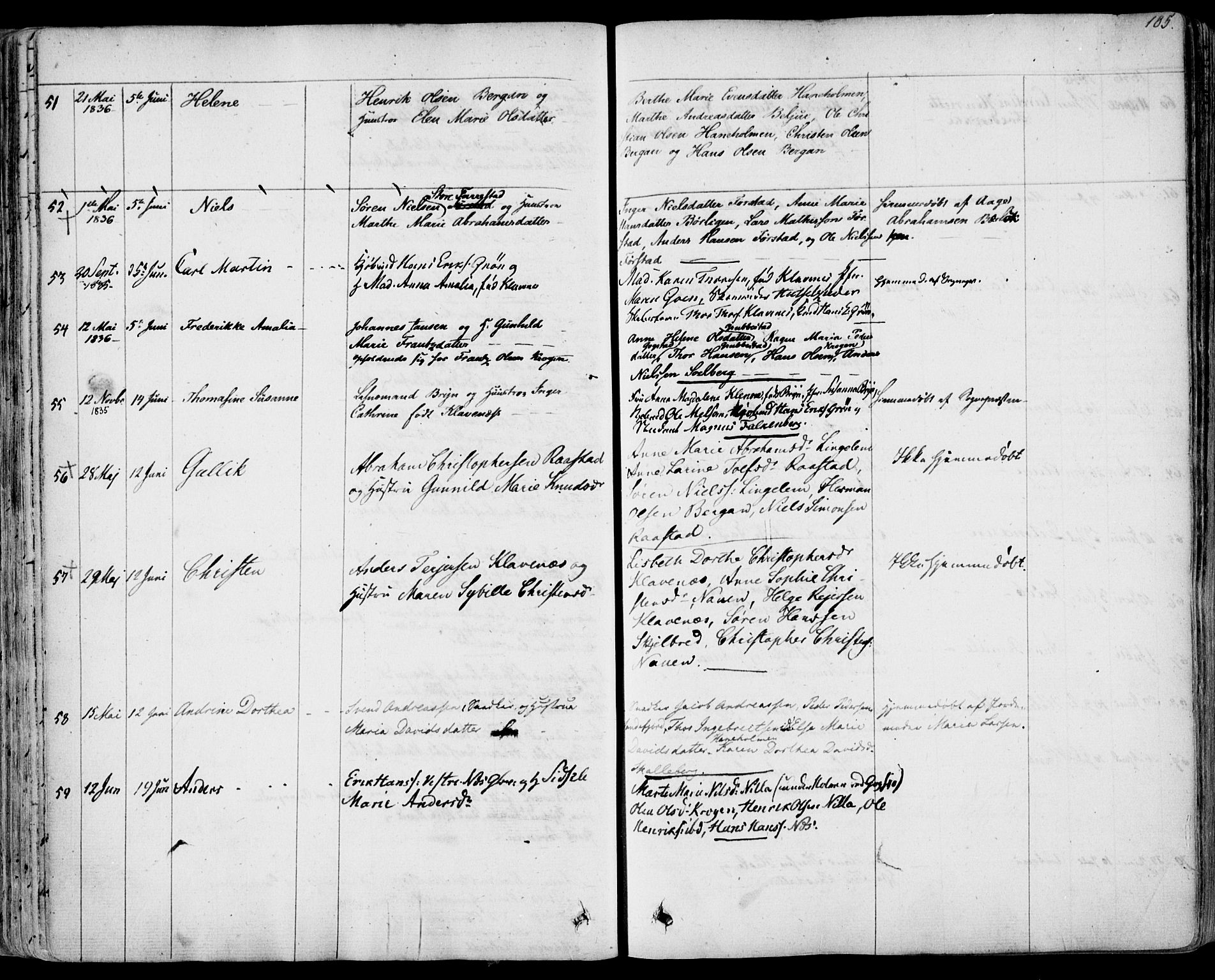 Sandar kirkebøker, AV/SAKO-A-243/F/Fa/L0005: Ministerialbok nr. 5, 1832-1847, s. 104-105