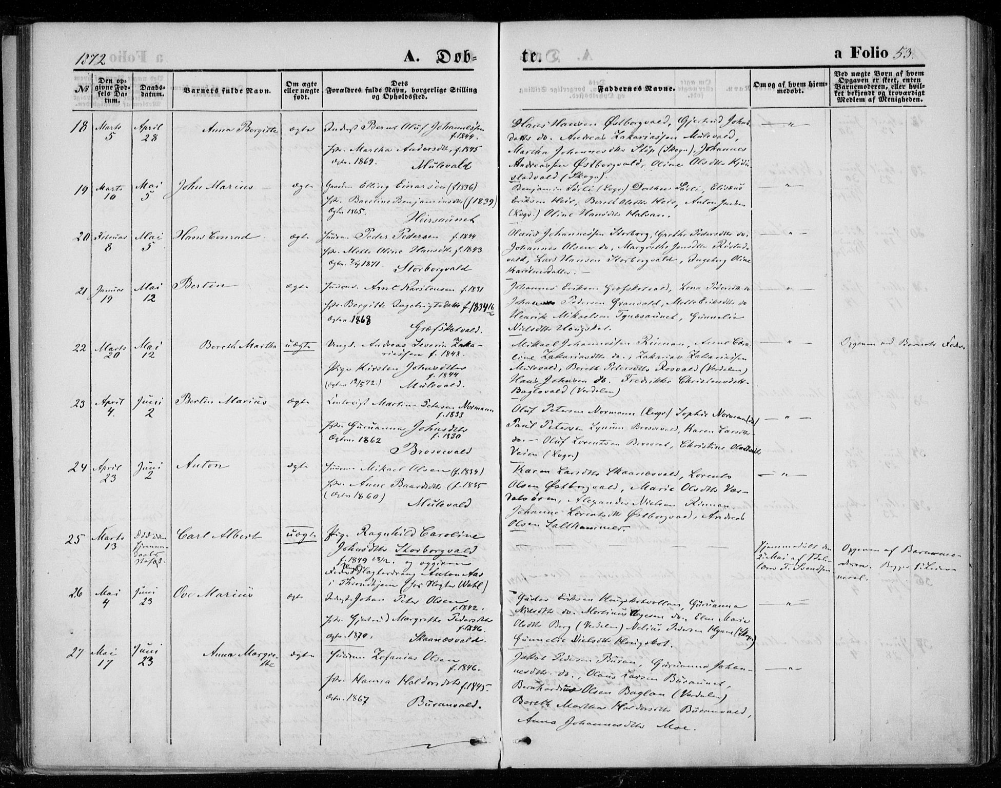 Ministerialprotokoller, klokkerbøker og fødselsregistre - Nord-Trøndelag, AV/SAT-A-1458/721/L0206: Ministerialbok nr. 721A01, 1864-1874, s. 53